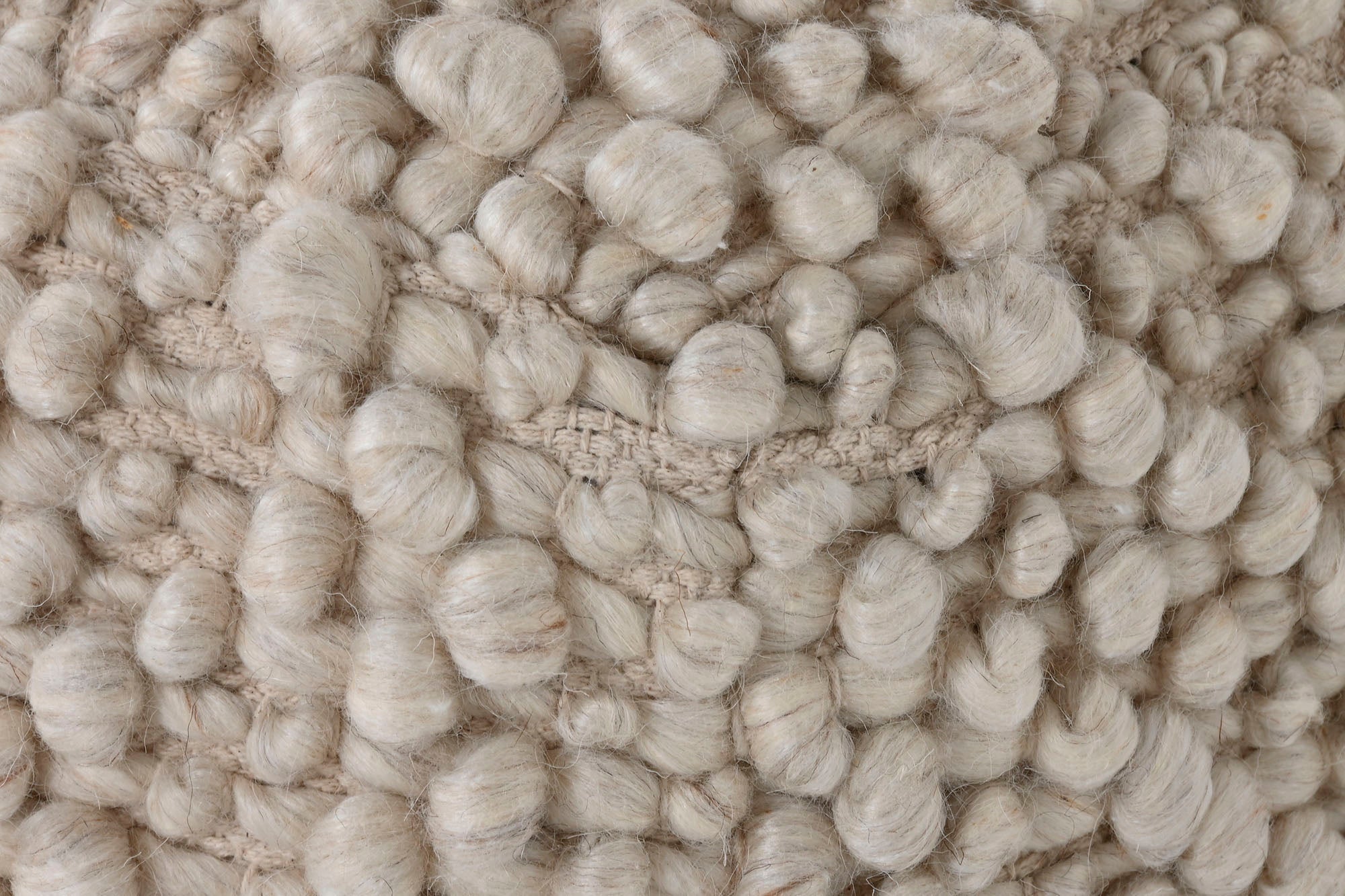 Wool Cotton Footstool 45X45X45 Hand Woven