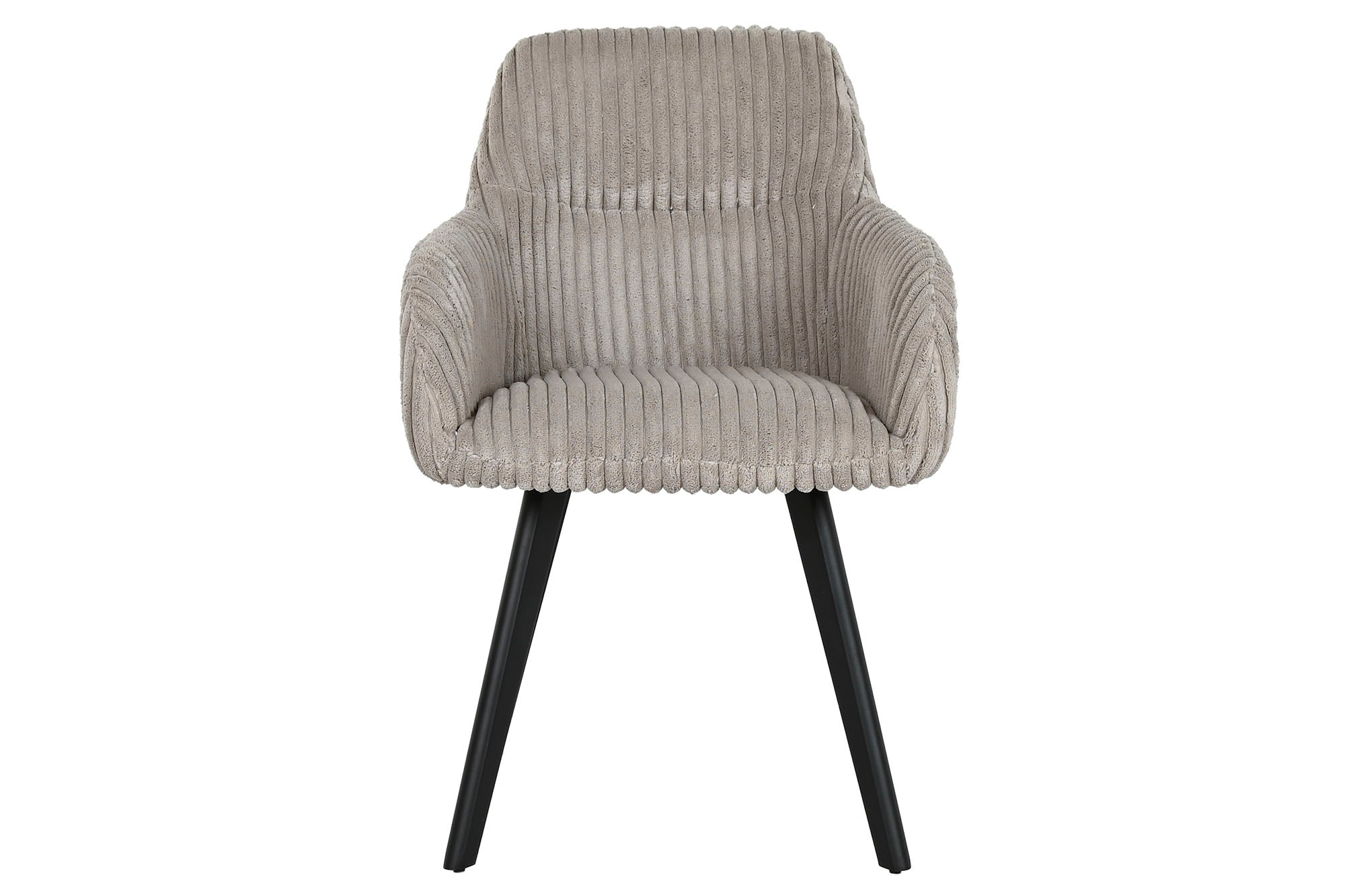 Polyester Metal Chair 56X61X85 Gray Corduroy