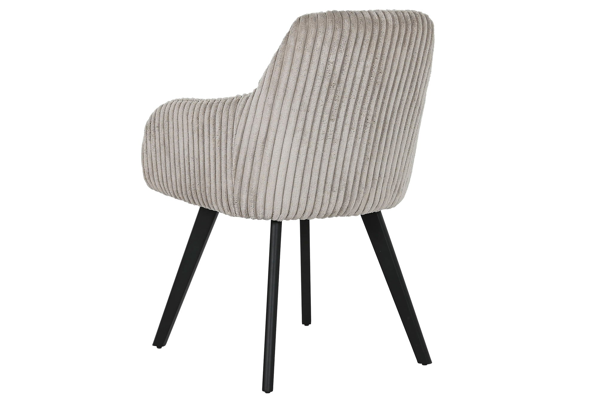 Polyester Metal Chair 56X61X85 Gray Corduroy