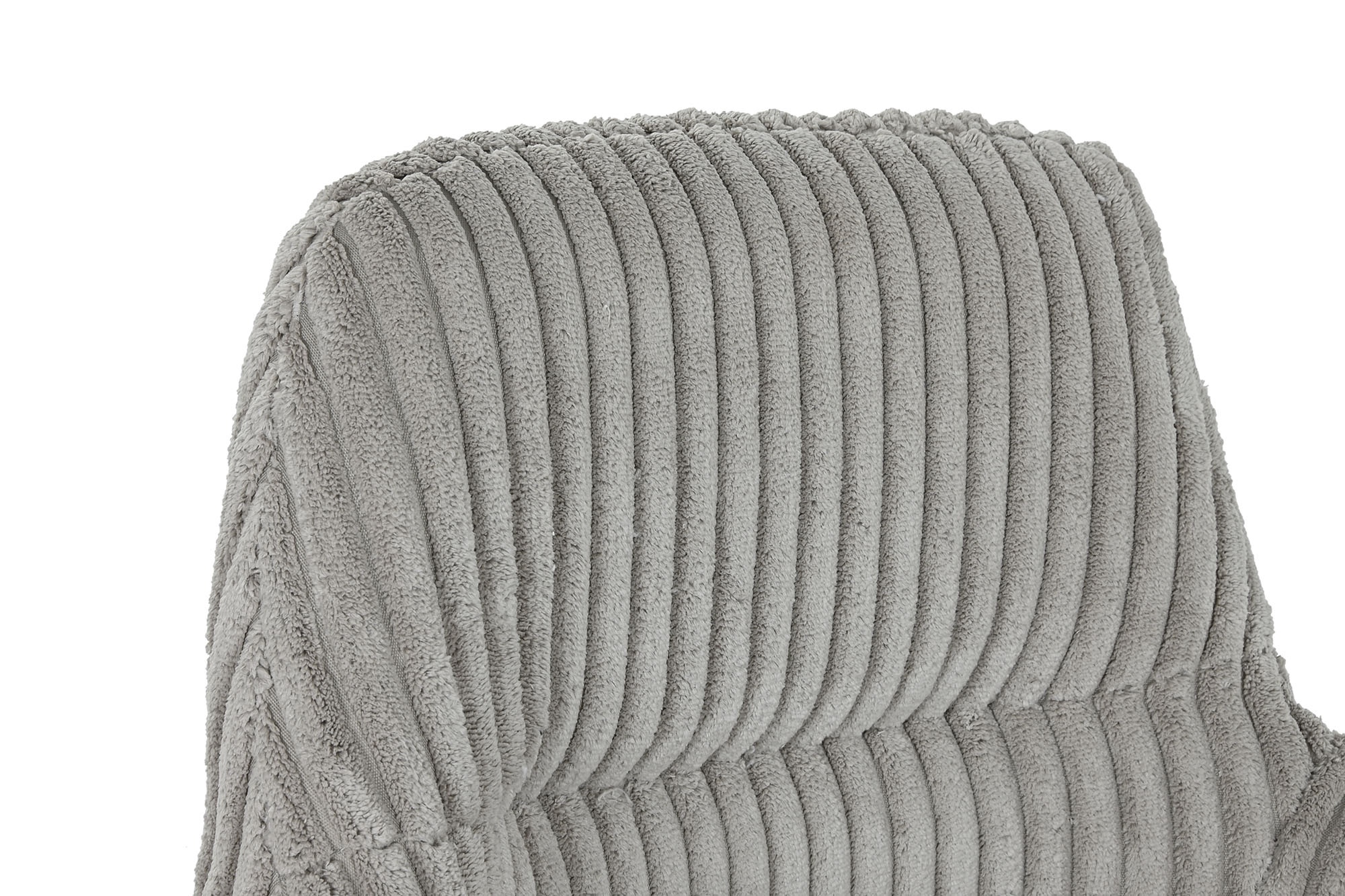 Polyester Metal Chair 56X61X85 Gray Corduroy