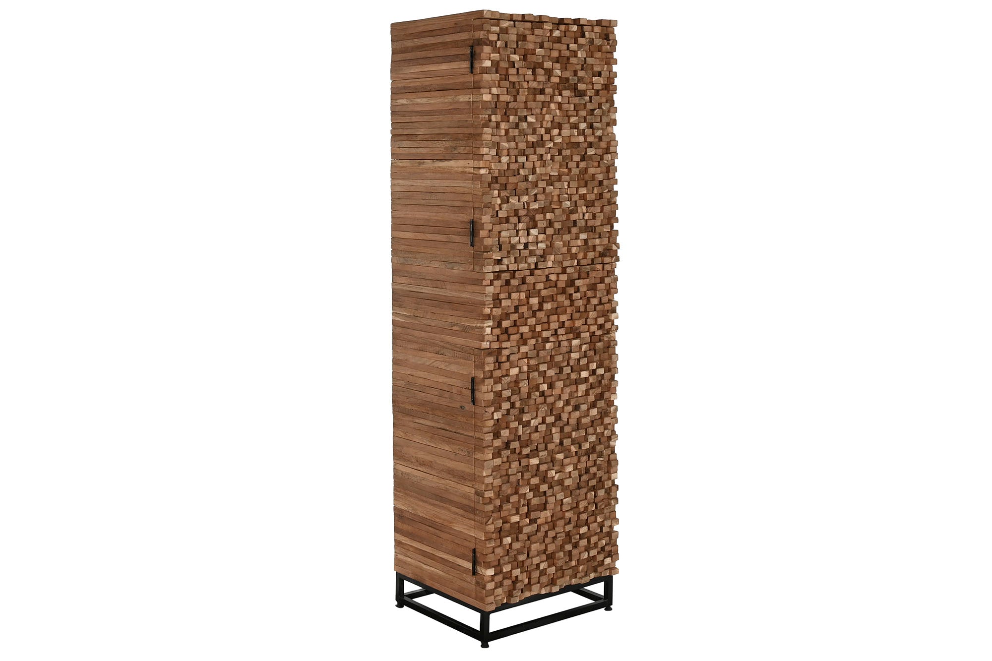 Recycled Teak Wardrobe 50X45X180 2 Doors 1 Drawer