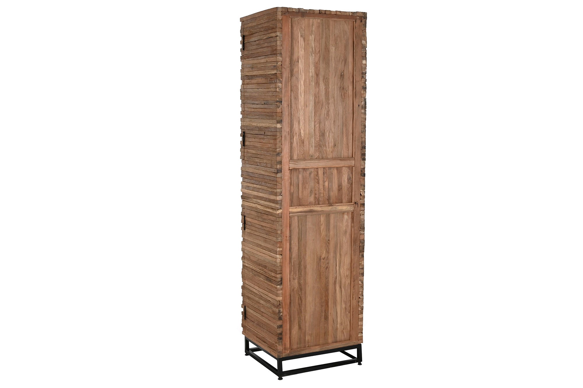 Guarda-roupa de teca reciclada 50x45x180 2 portas 1 gaveta