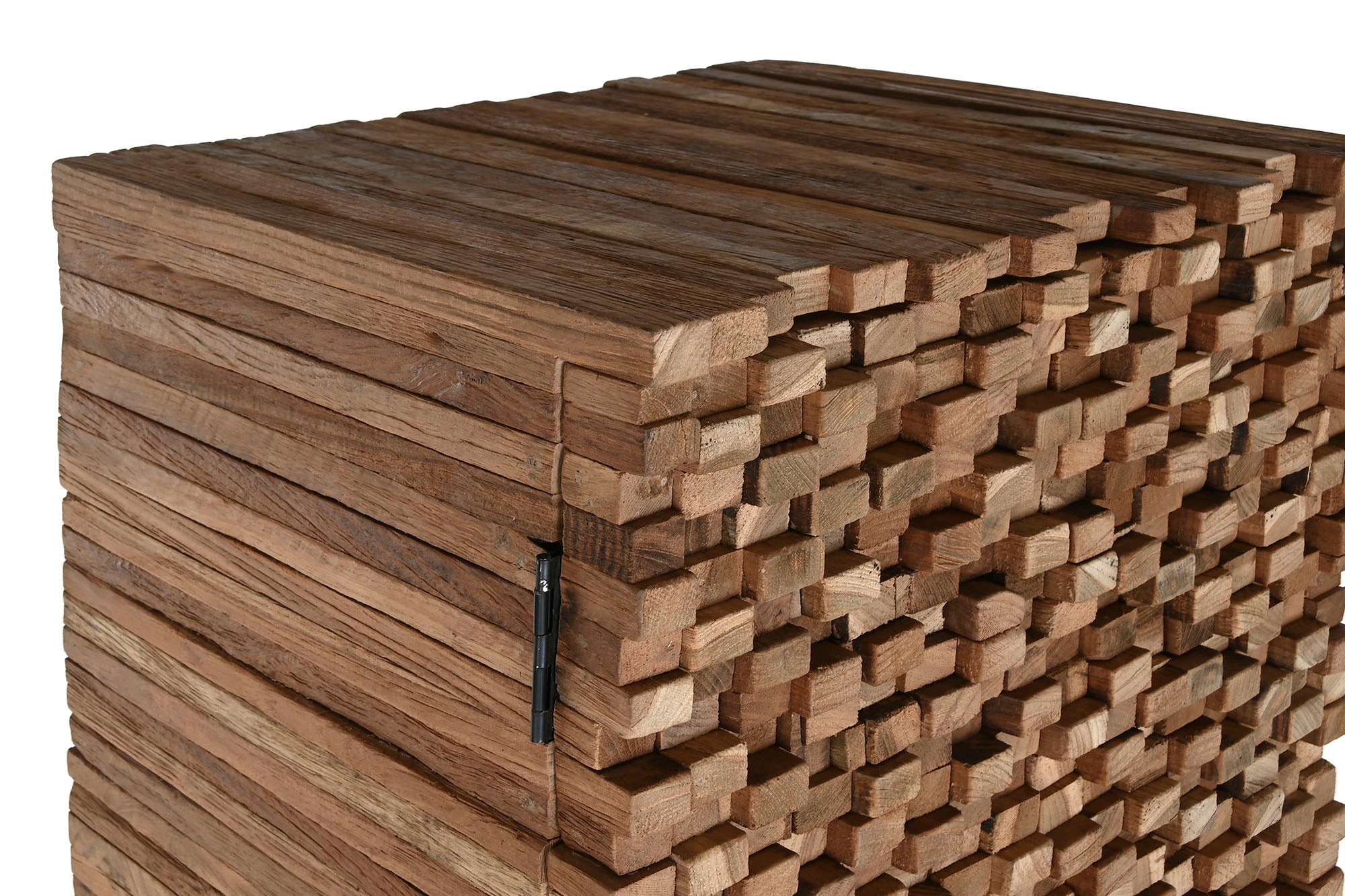 Guarda-roupa de teca reciclada 50x45x180 2 portas 1 gaveta