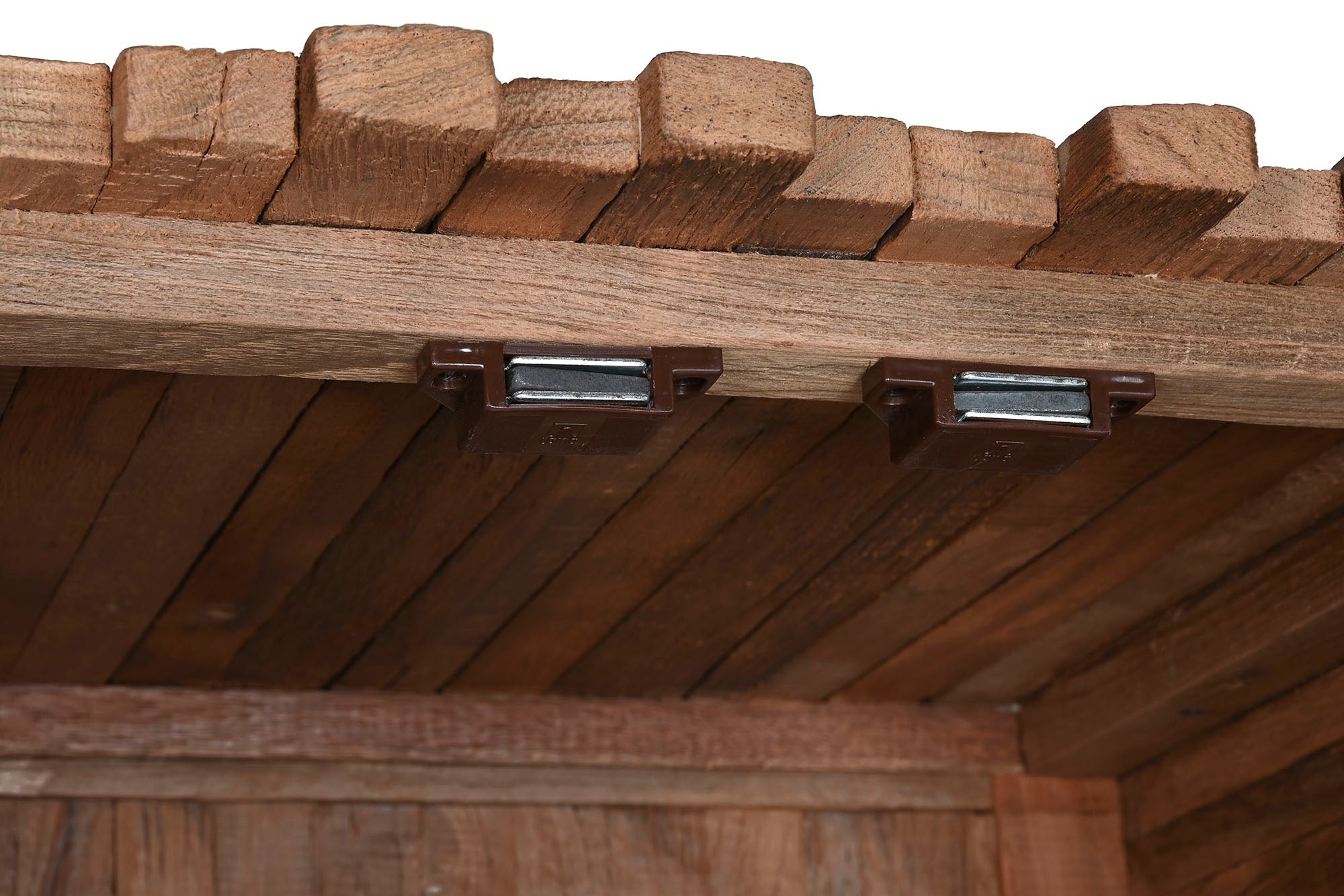 Guarda-roupa de teca reciclada 50x45x180 2 portas 1 gaveta