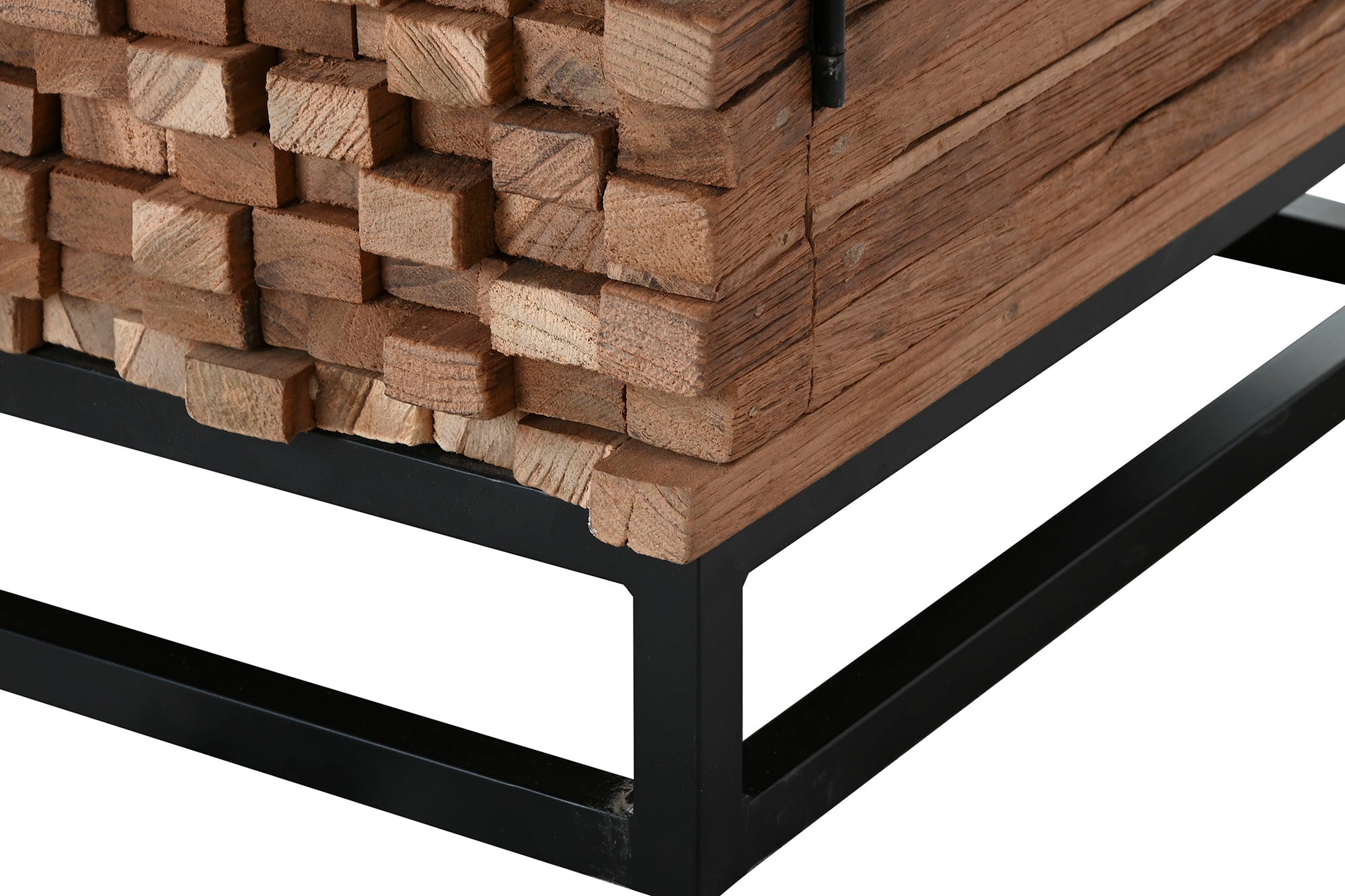 Guarda-roupa de teca reciclada 50x45x180 2 portas 1 gaveta