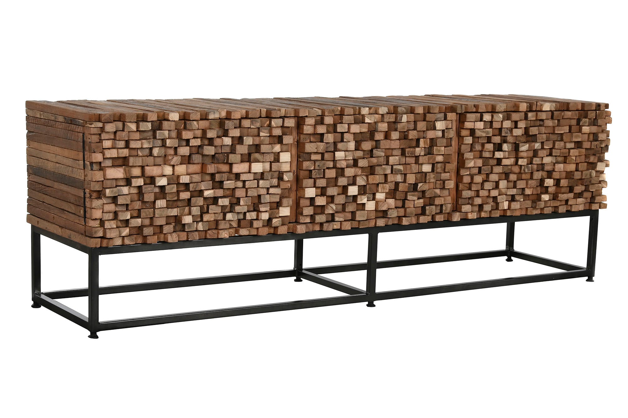 Recycled Teak TV Cabinet 160x40x50 3 Doors
