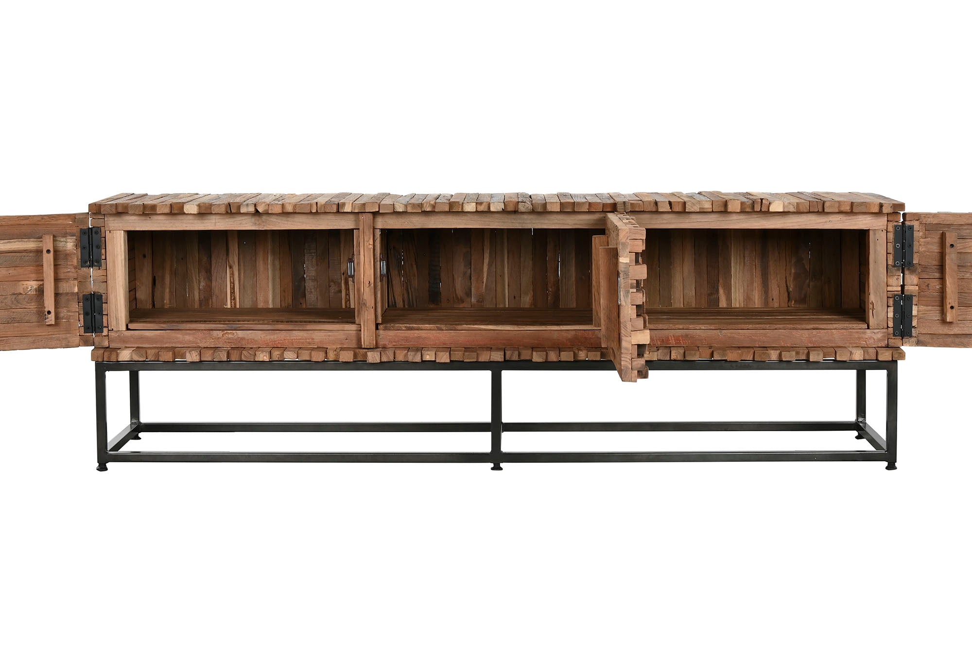 Recycled Teak TV Cabinet 160x40x50 3 Doors