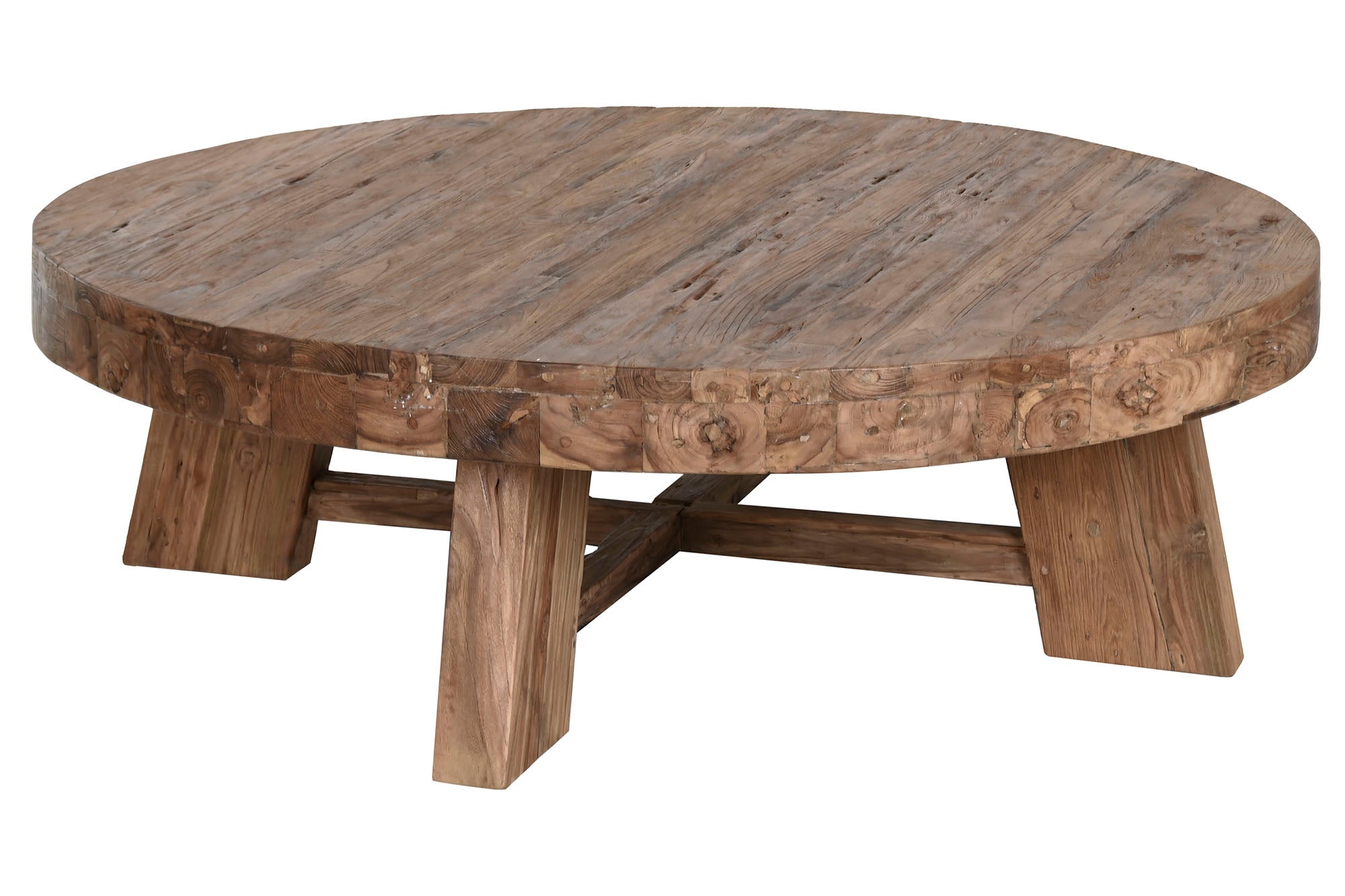 Mesa de Centro Teca Reciclada 140X140X45 Redonda