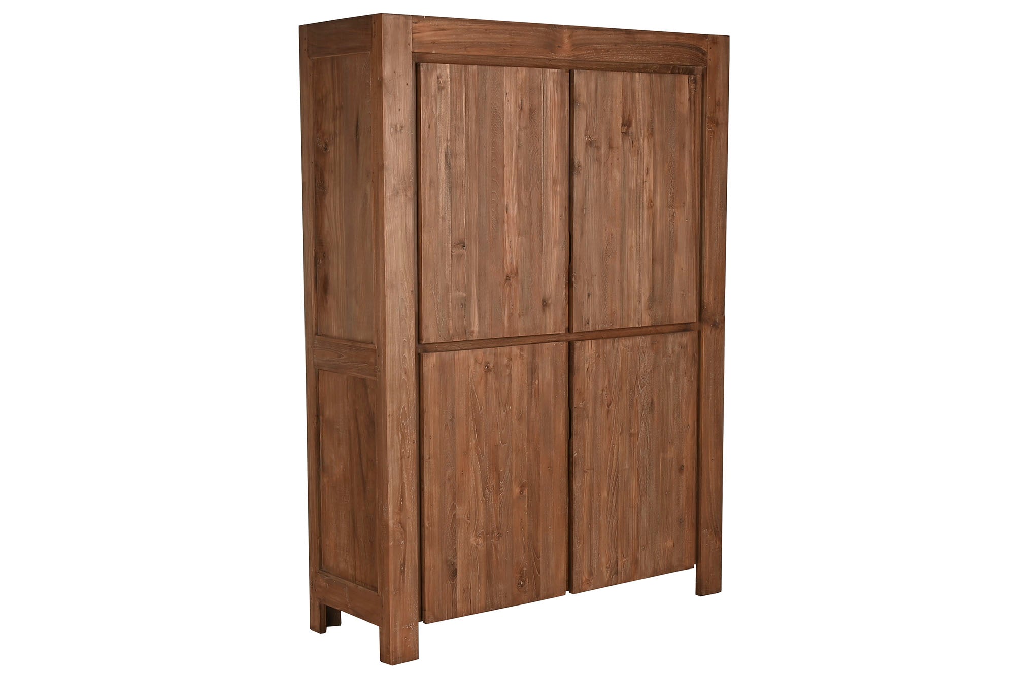 Guarda-roupa de teca reciclada 130x45x180 4 portas