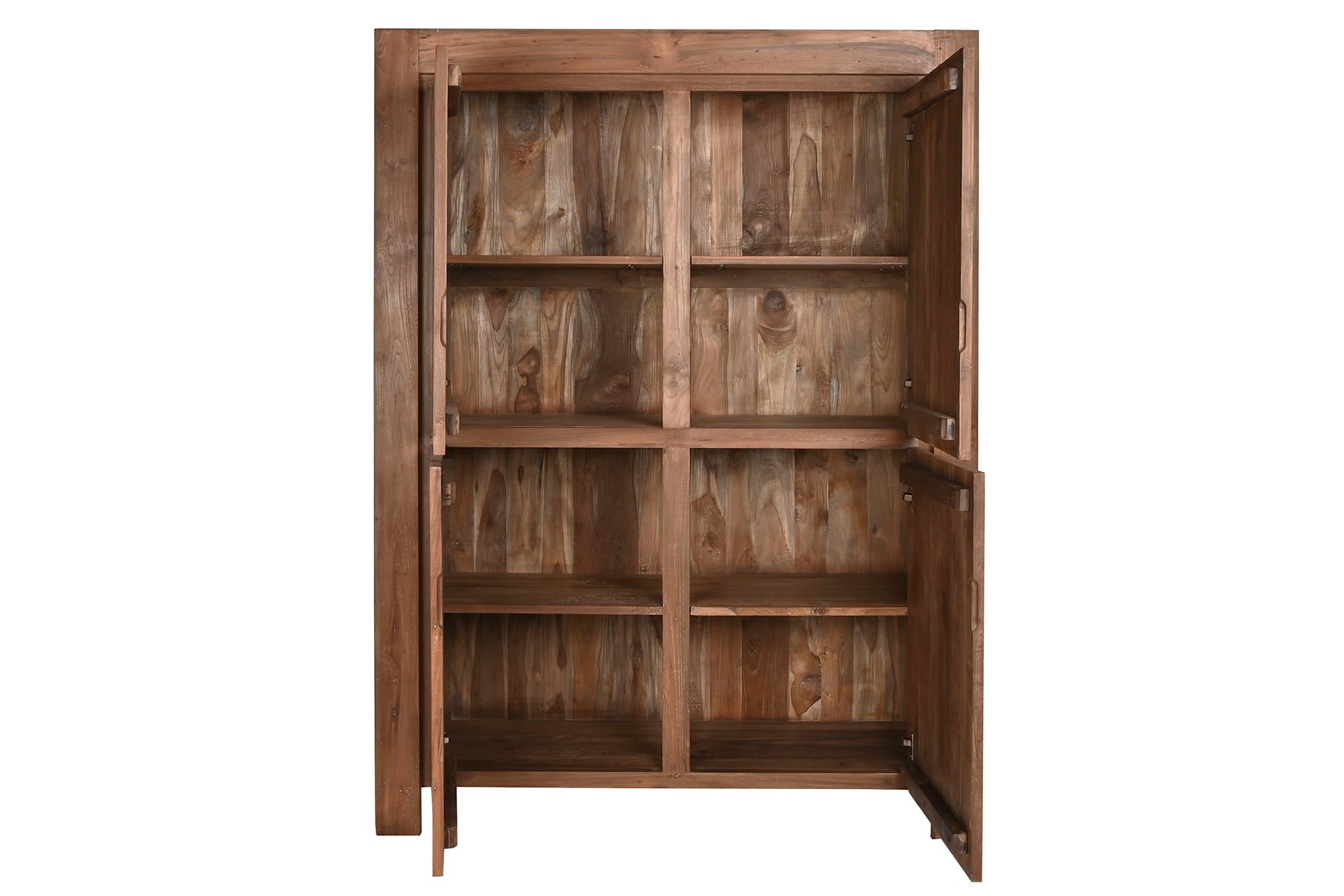 Guarda-roupa de teca reciclada 130x45x180 4 portas