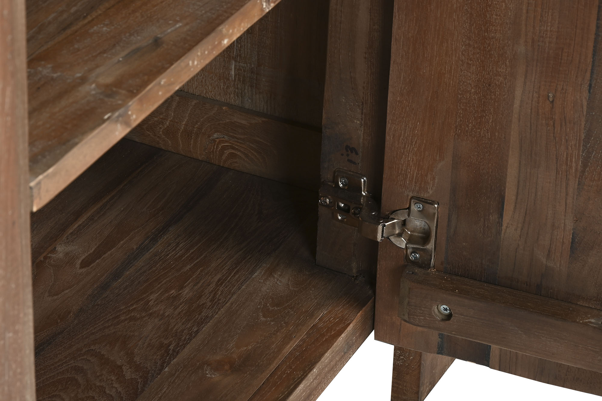 Recycled Teak Wardrobe 130x45x180 4 Doors