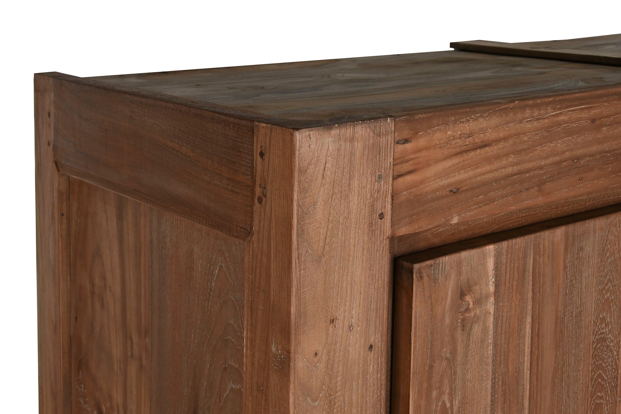 Guarda-roupa de teca reciclada 130x45x180 4 portas