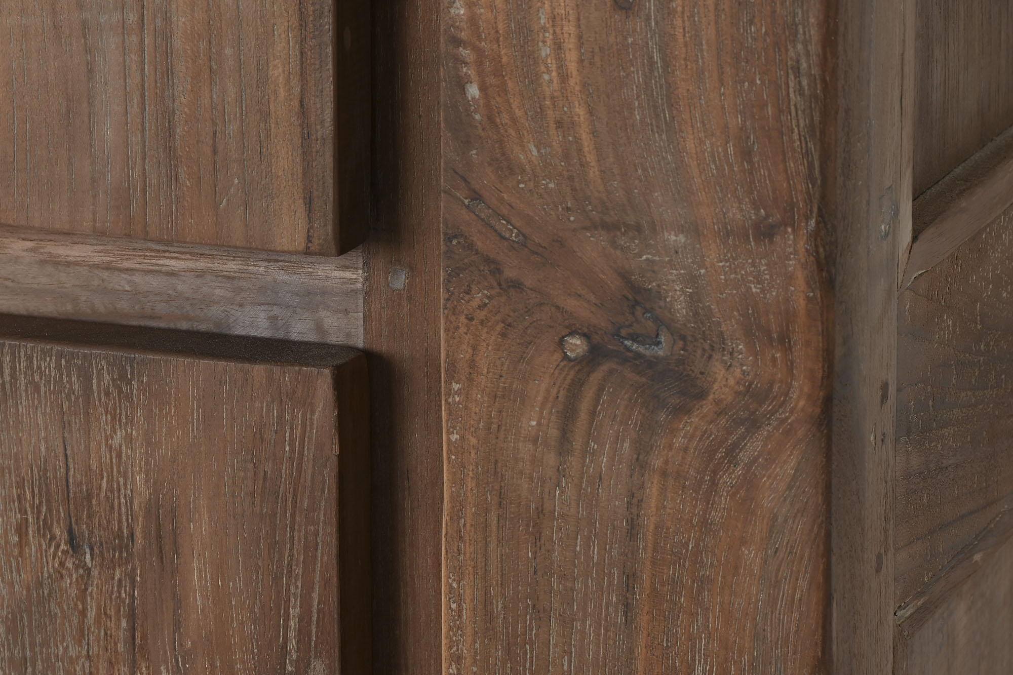 Recycled Teak Wardrobe 130x45x180 4 Doors