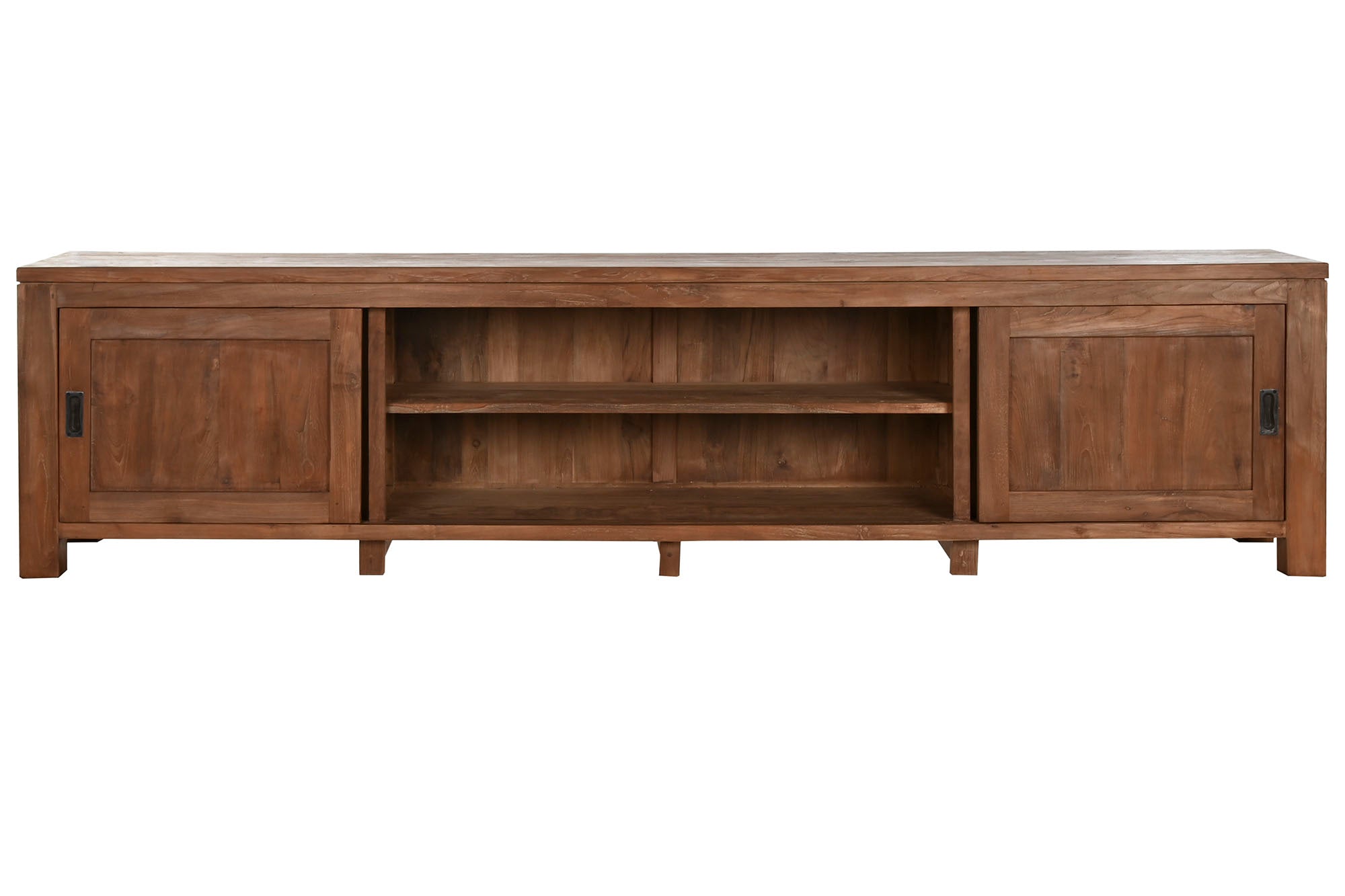Mueble Tv Teca Reciclada 250X45X60 2 Purt 4 Caj