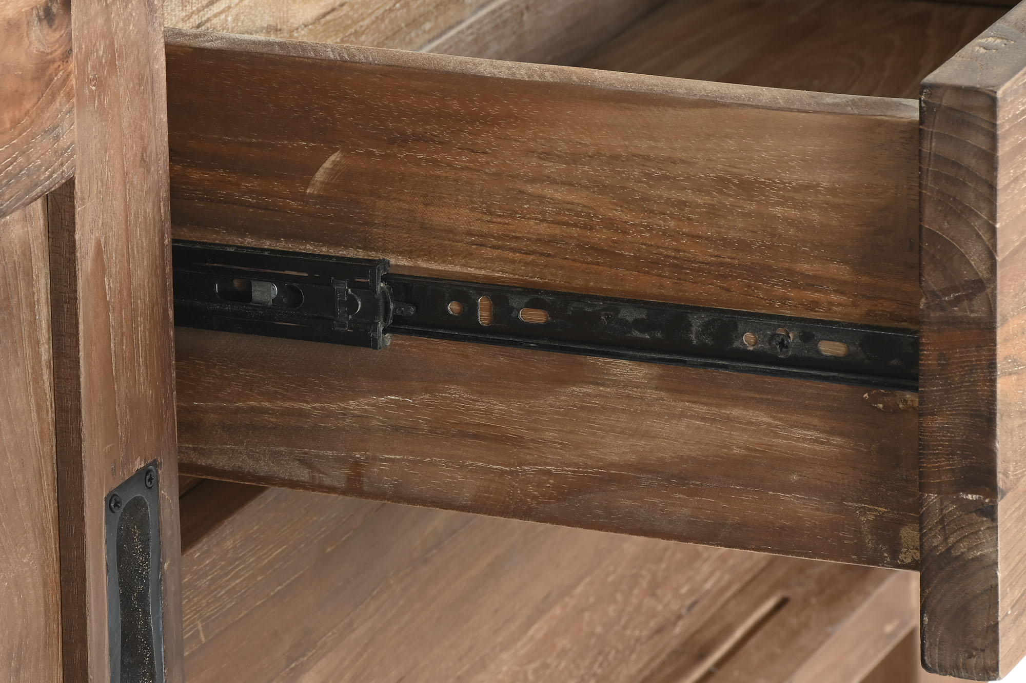 Mueble Tv Teca Reciclada 250X45X60 2 Purt 4 Caj