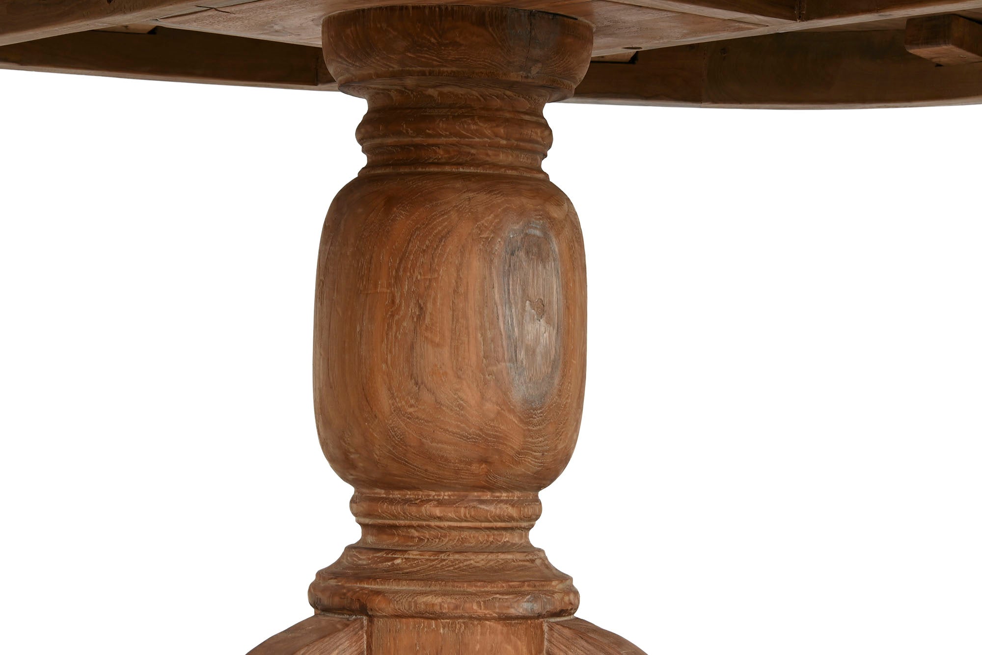 Mesa de Jantar em Teca 220x110x78 com Suporte Duplo Natural
