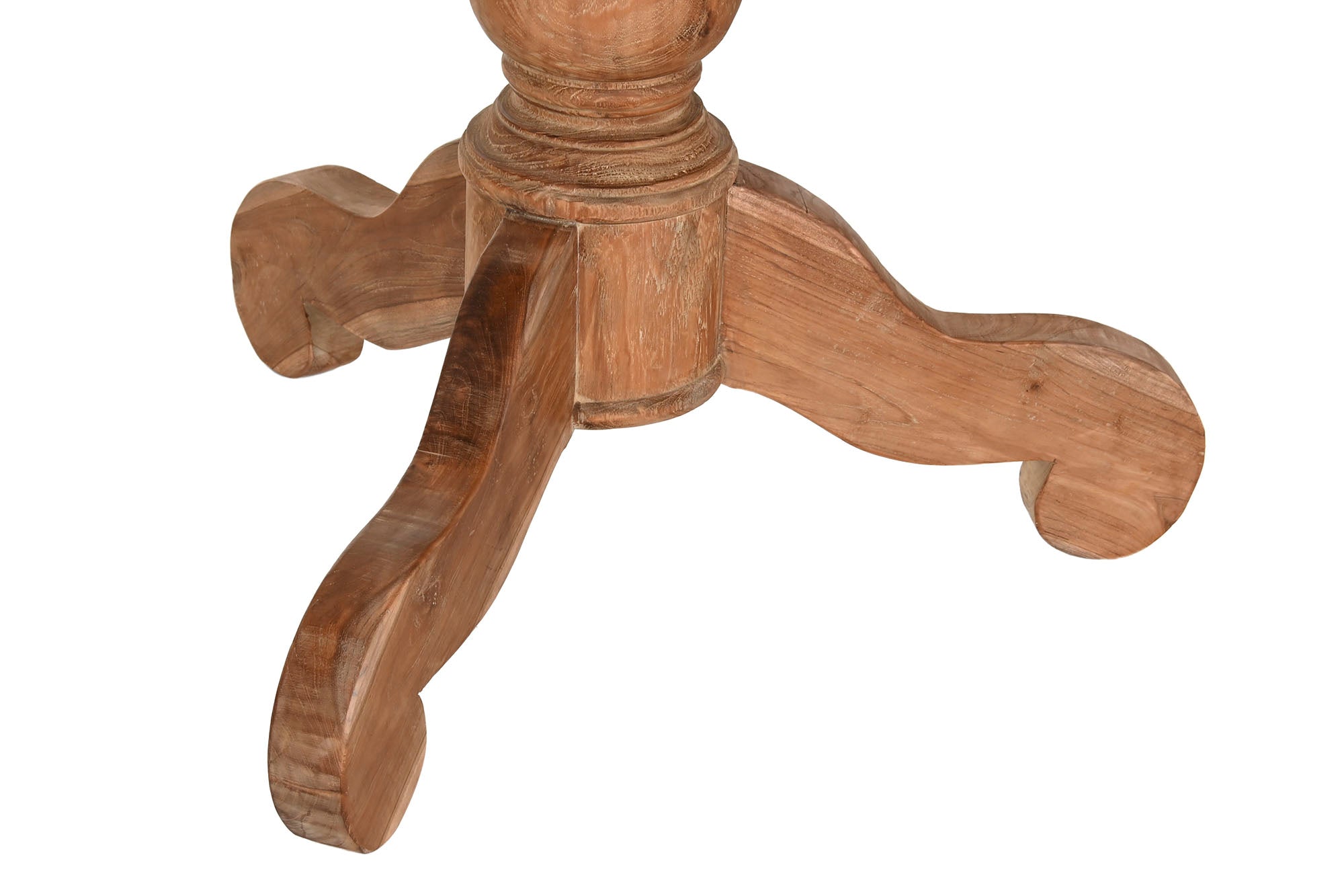 Mesa de Jantar em Teca 220x110x78 com Suporte Duplo Natural