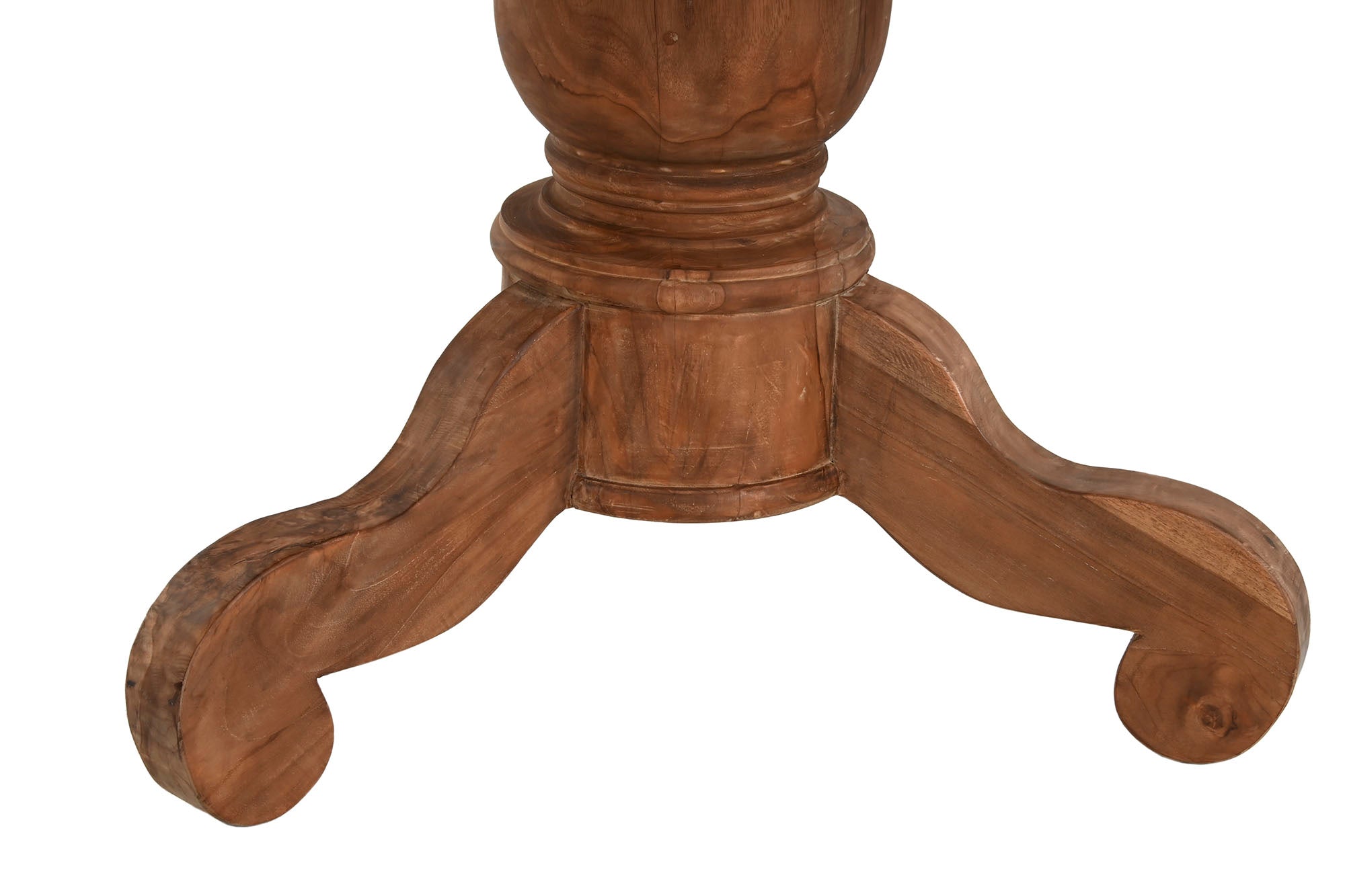Mesa de jantar de teca reciclada 160x160x78 pés