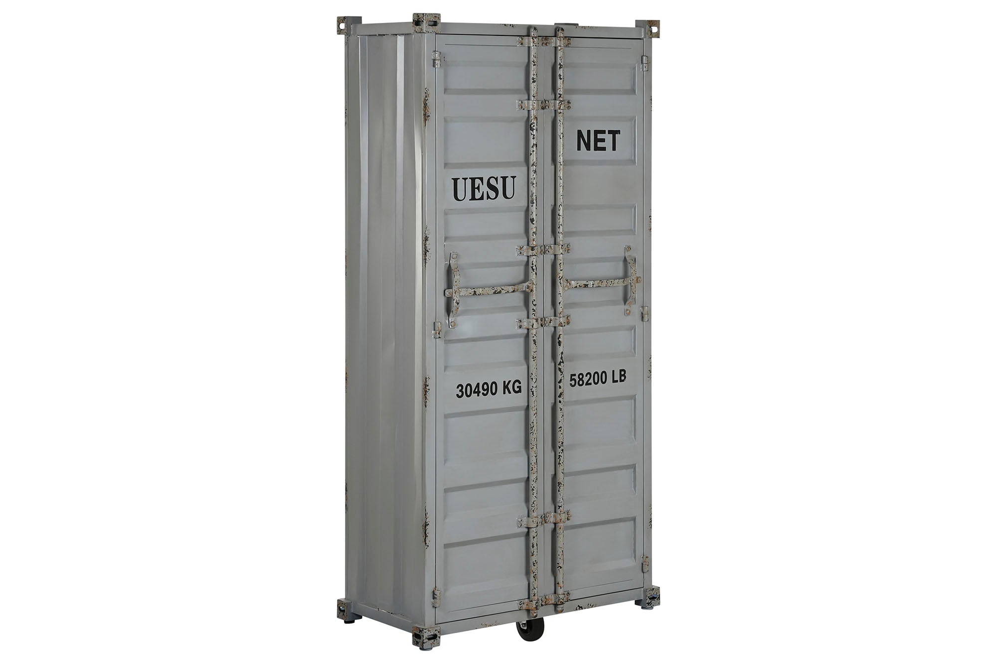 Botellero Metal Mdf 76,5X41X157,5 Container Gris