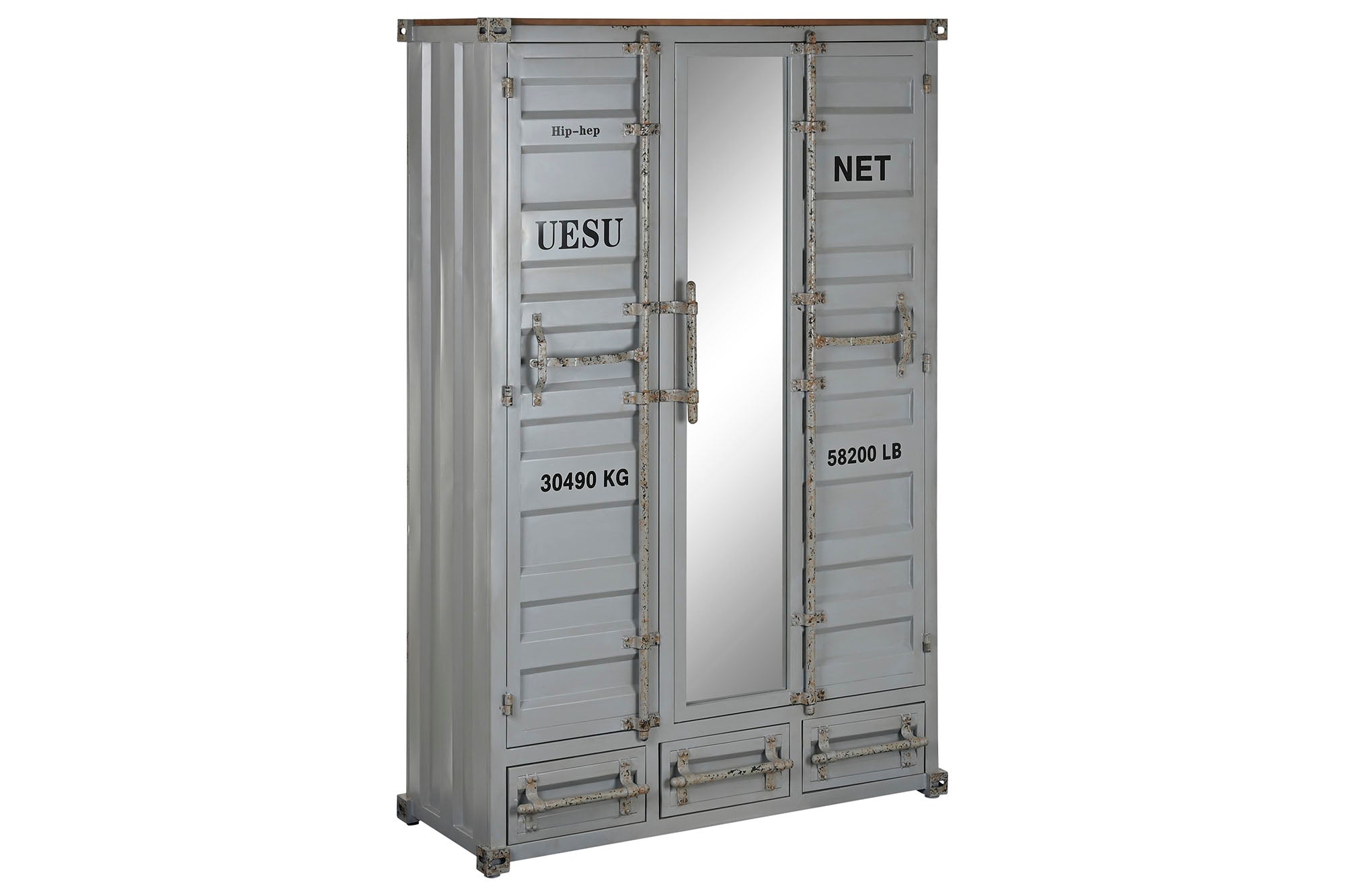 Armario Metal 112X46X174 Container Gris