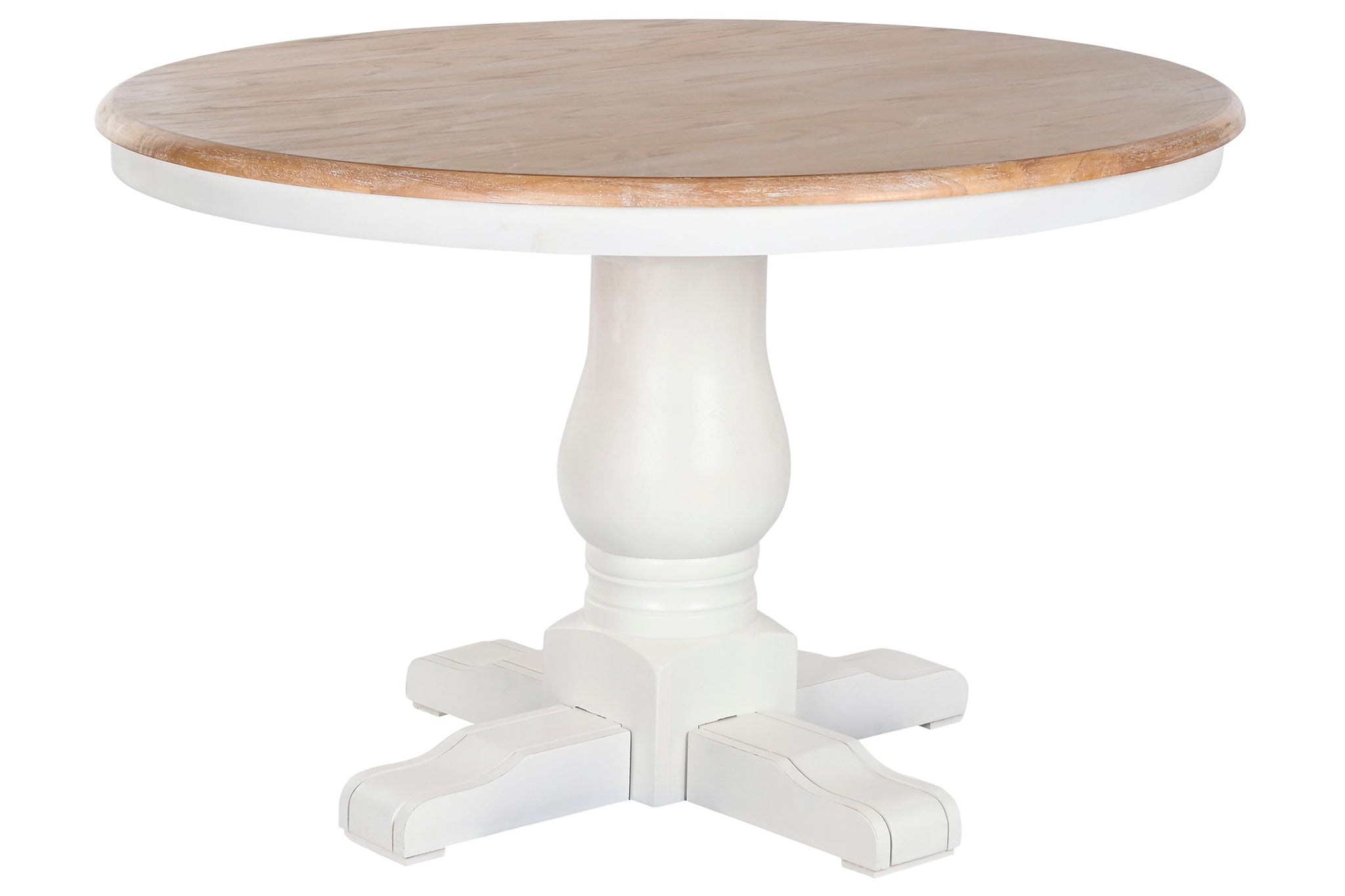 Round Dining Table Elm 120X120X76 White
