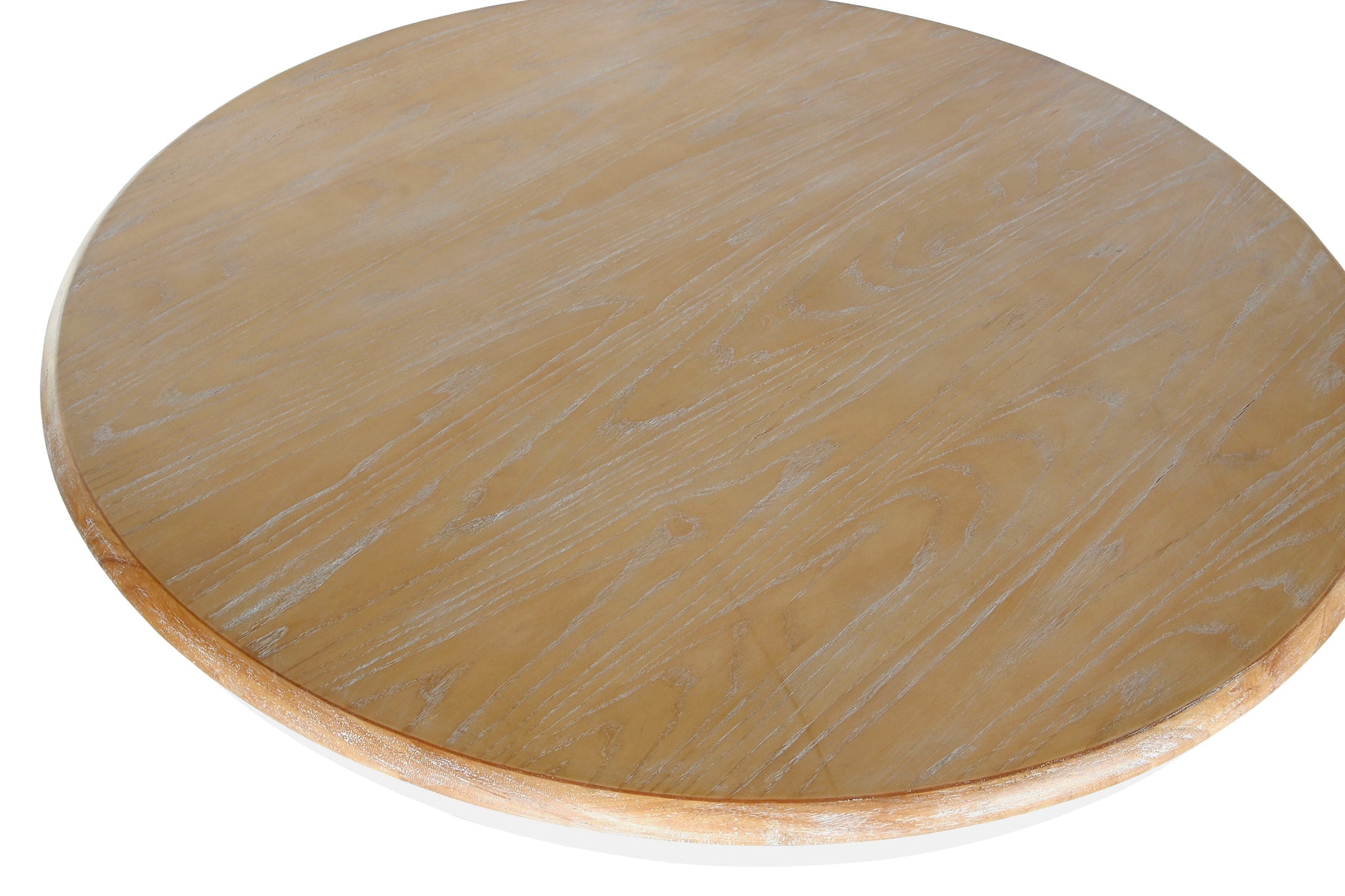 Round Dining Table Elm 120X120X76 White