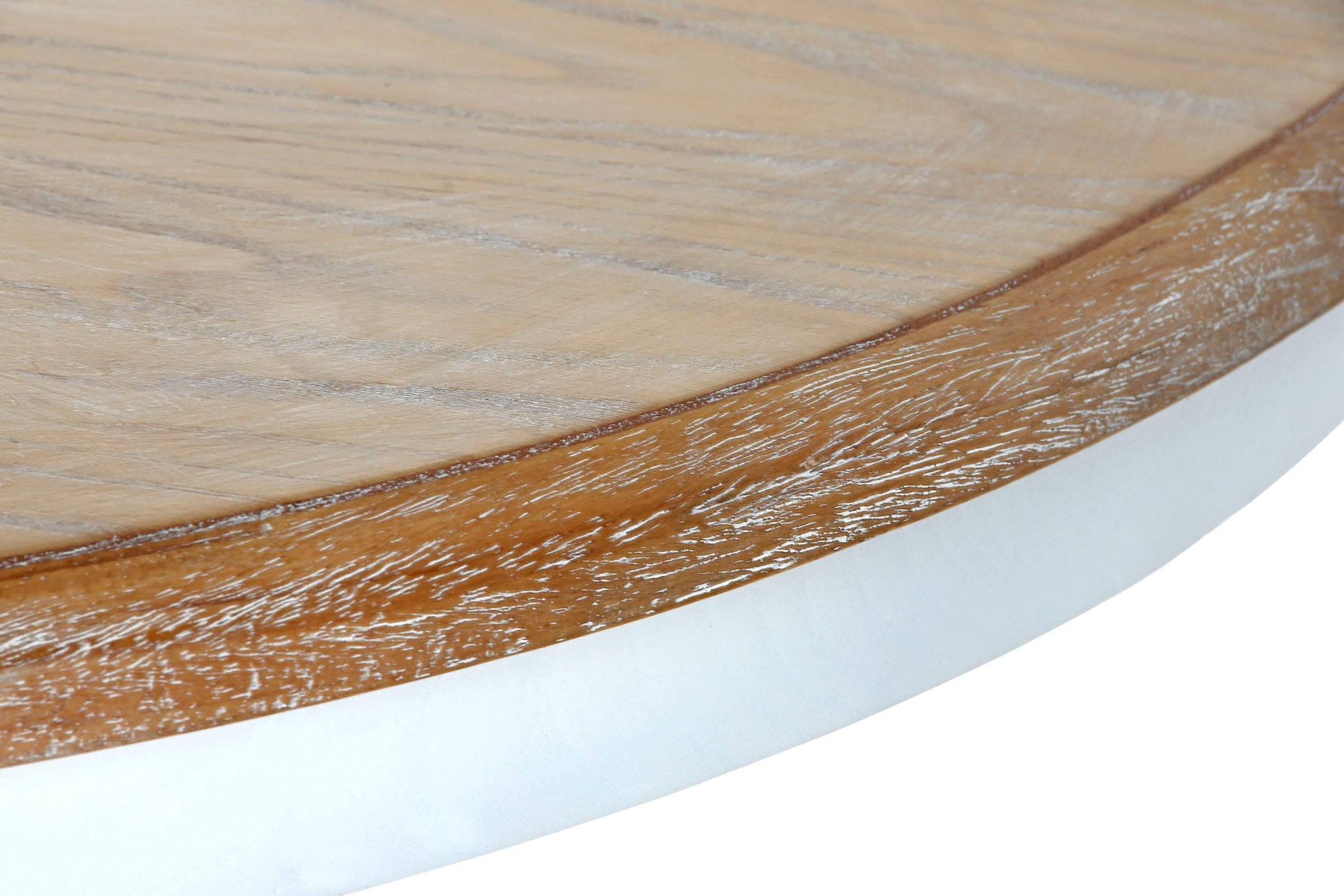 Round Dining Table Elm 120X120X76 White