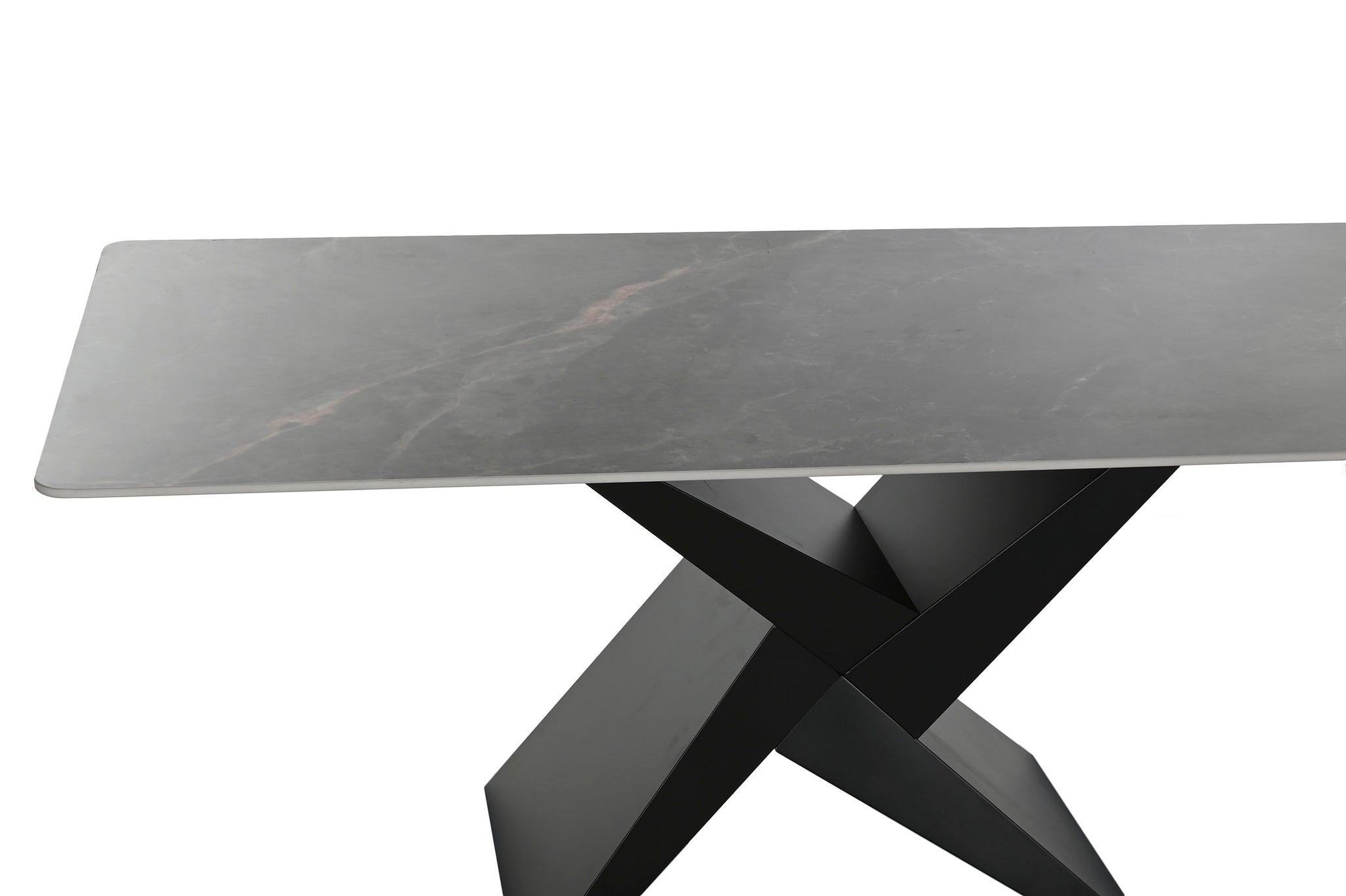 Mesa Comedor Metal Ceramica 180X90X75 Negro