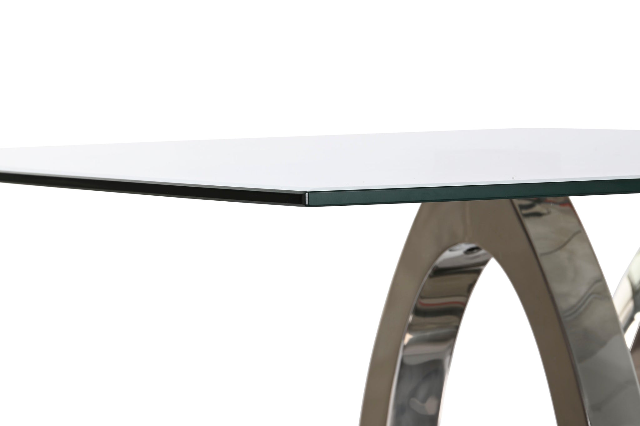 Mesa Comedor Acero Cristal Templado 160X90X76