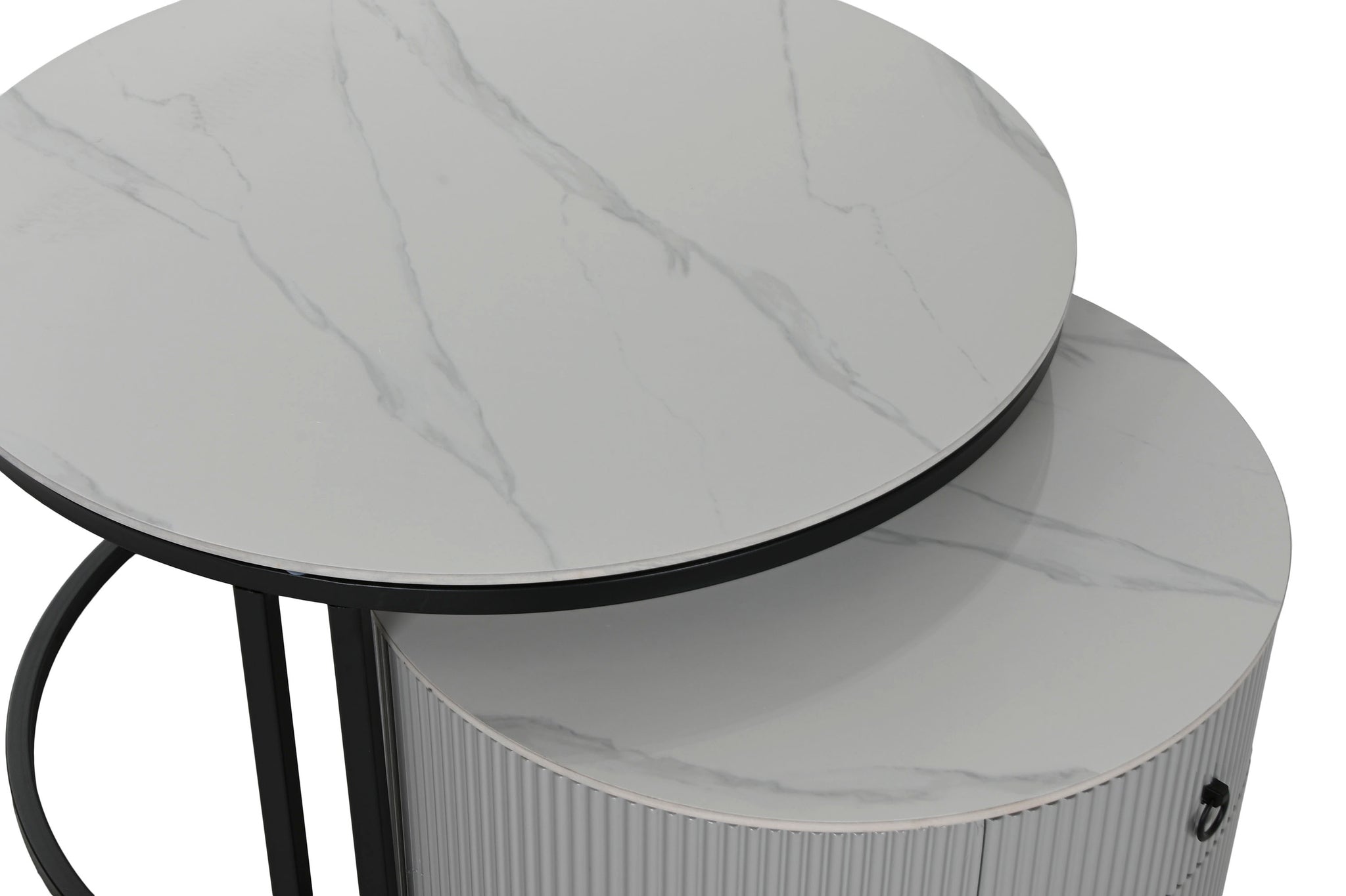 Mesa Centro Set 2 Piedra Sinterizada 80X80X45