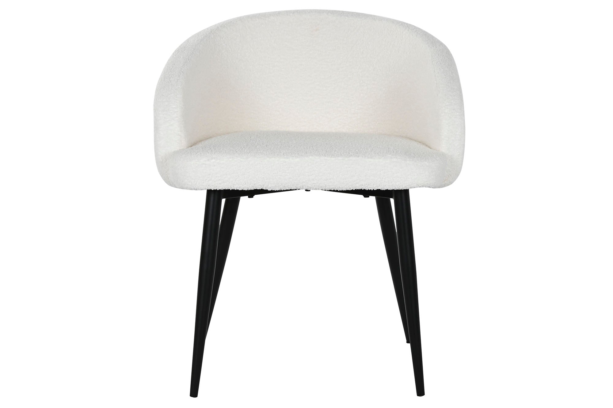 Cadeira de metal de poliéster 60x60x70 Teddy White