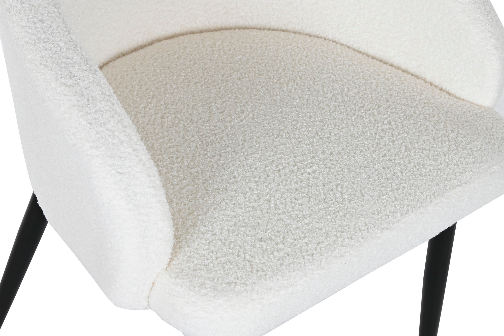 Cadeira de metal de poliéster 60x60x70 Teddy White