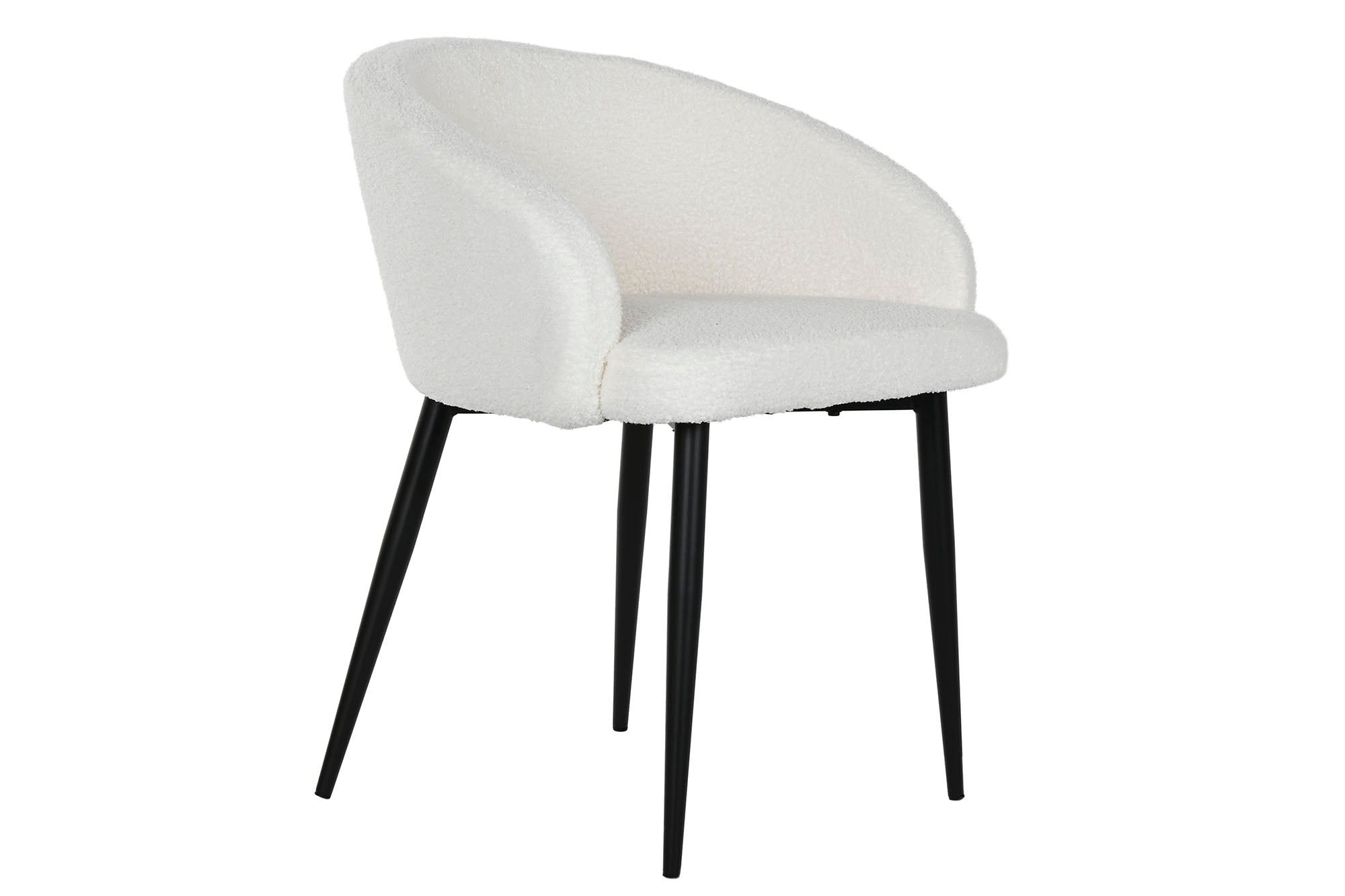 Cadeira de metal de poliéster 60x60x70 Teddy White