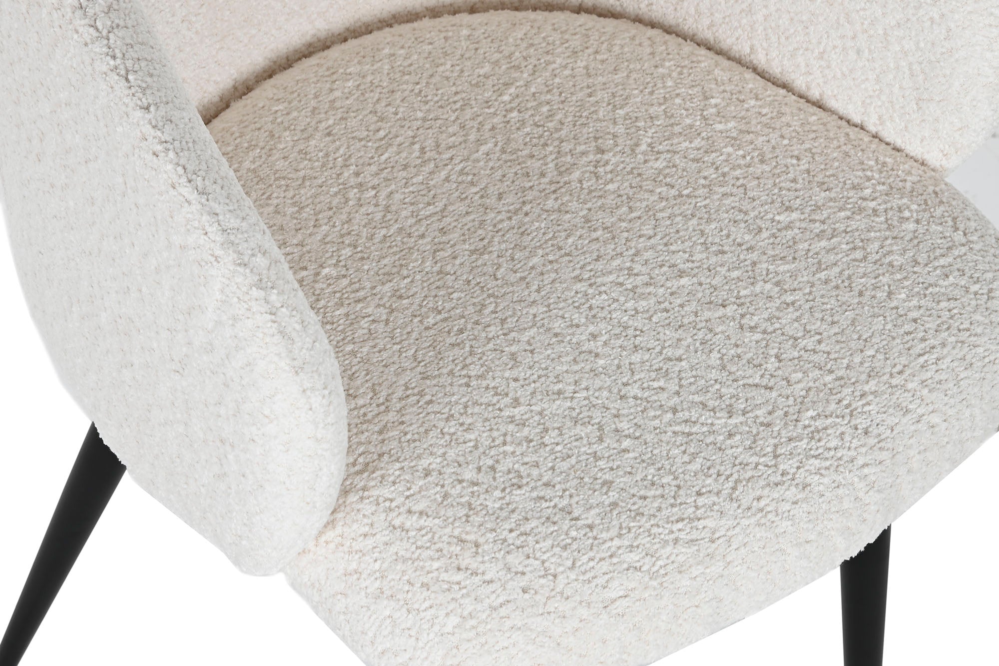 Polyester Metal Chair 50X55X88 Teddy White