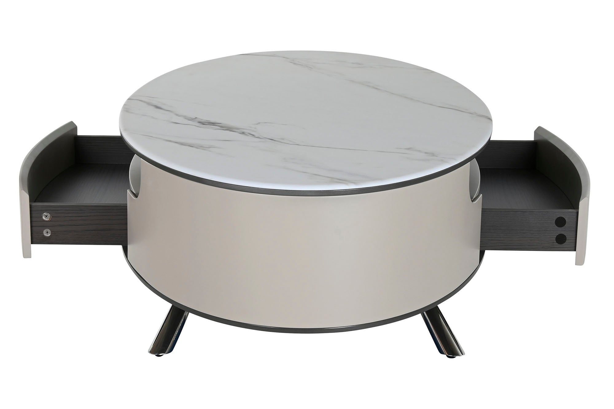 Mesa Centro Marmol Acero 140X75X40 Beige