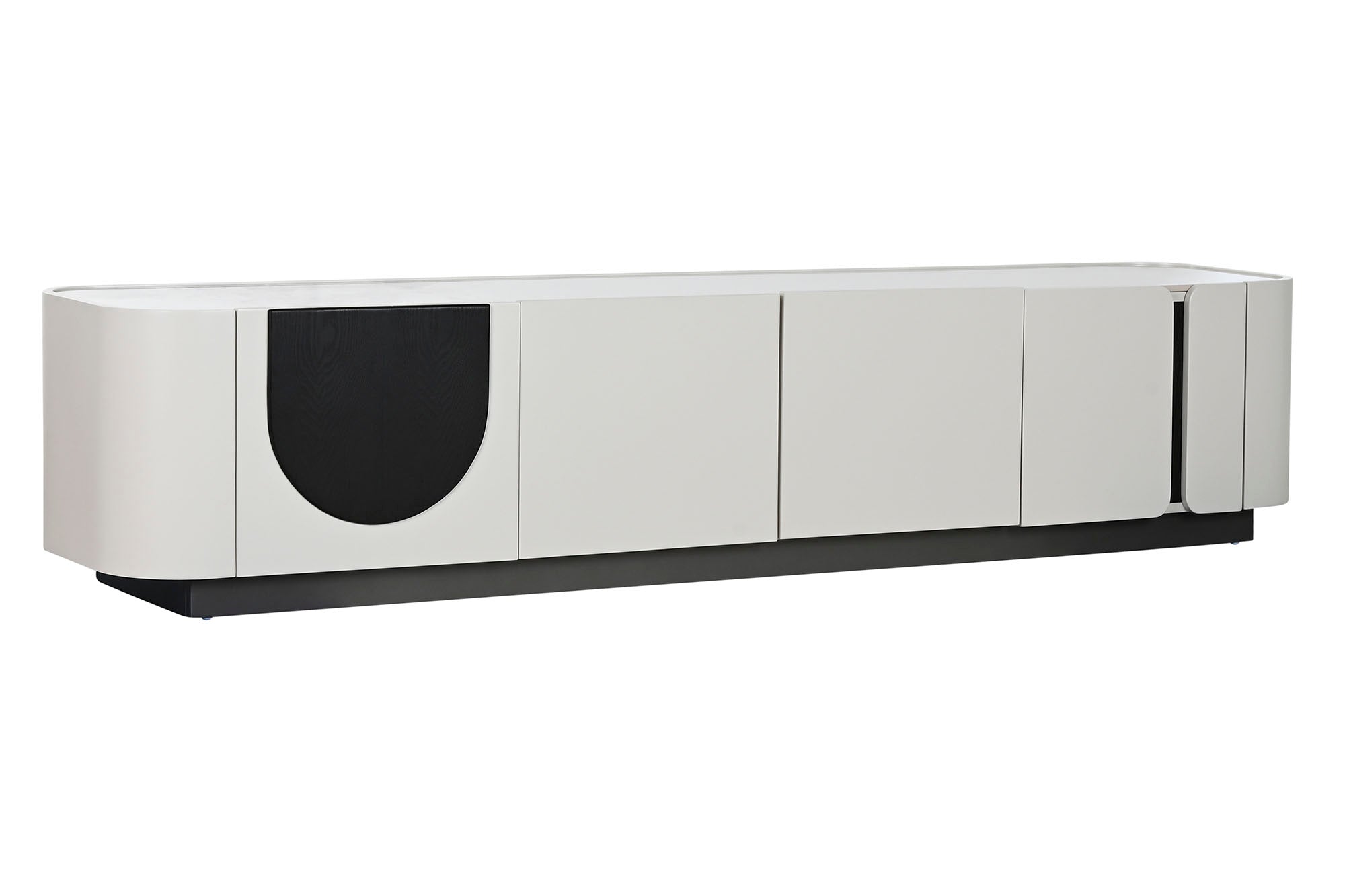 Mueble Tv Marmol Mdf 200X40X42 Beige
