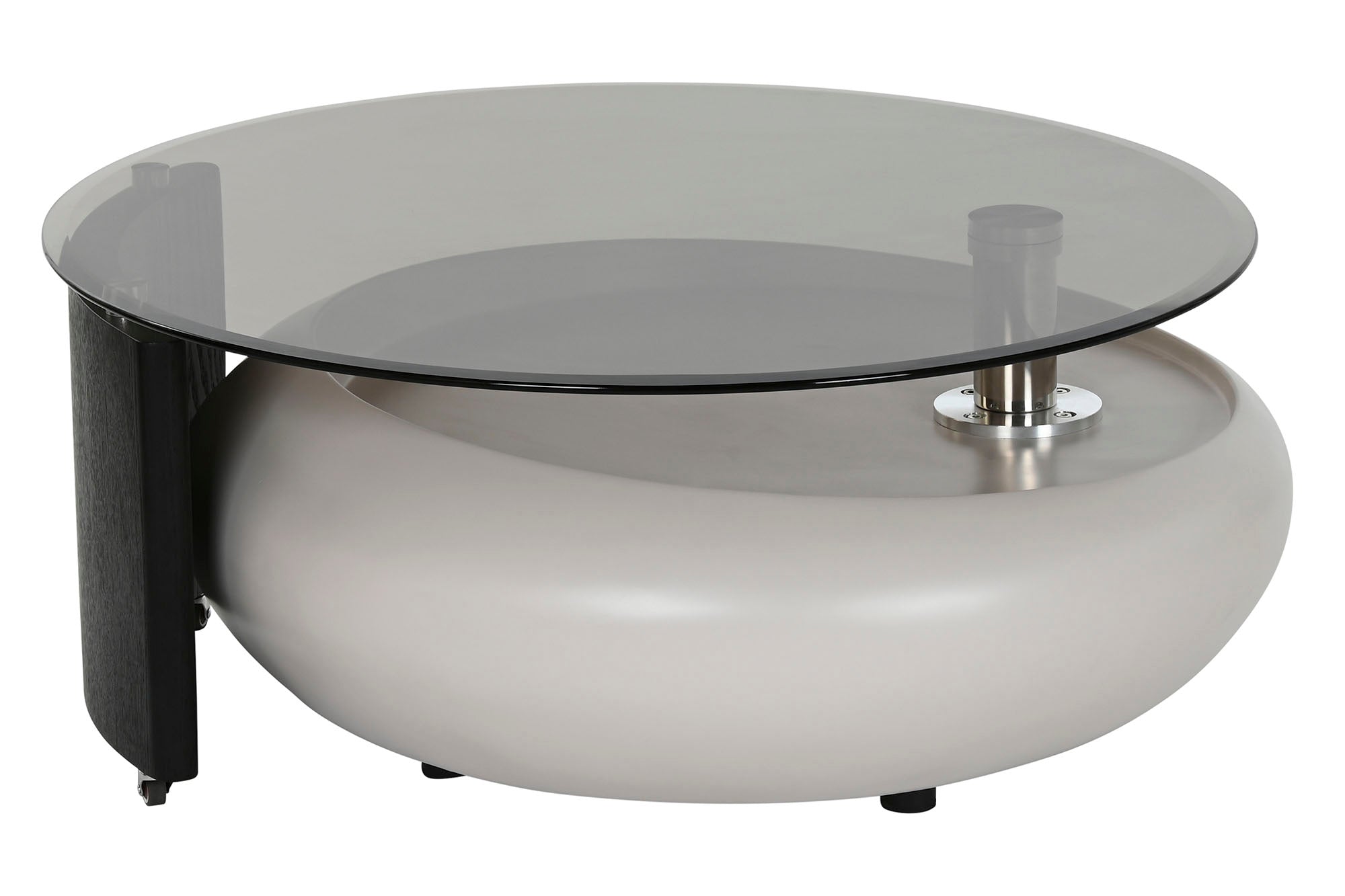 Mesa Centro Cristal Mdf 85X120X37 Negro