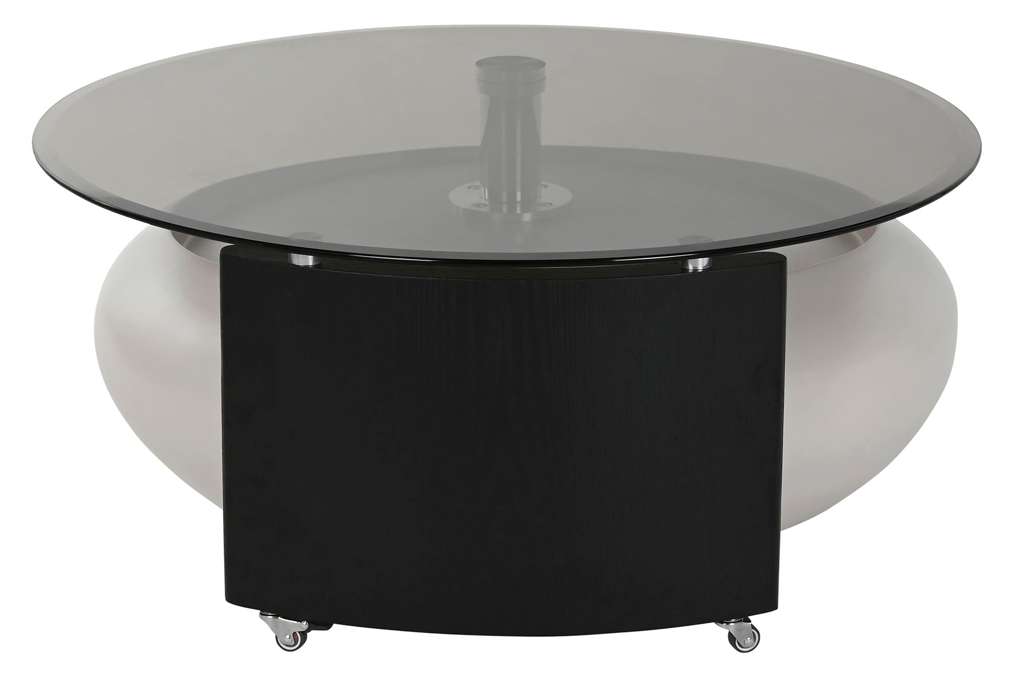 Mesa Centro Cristal Mdf 85X120X37 Negro