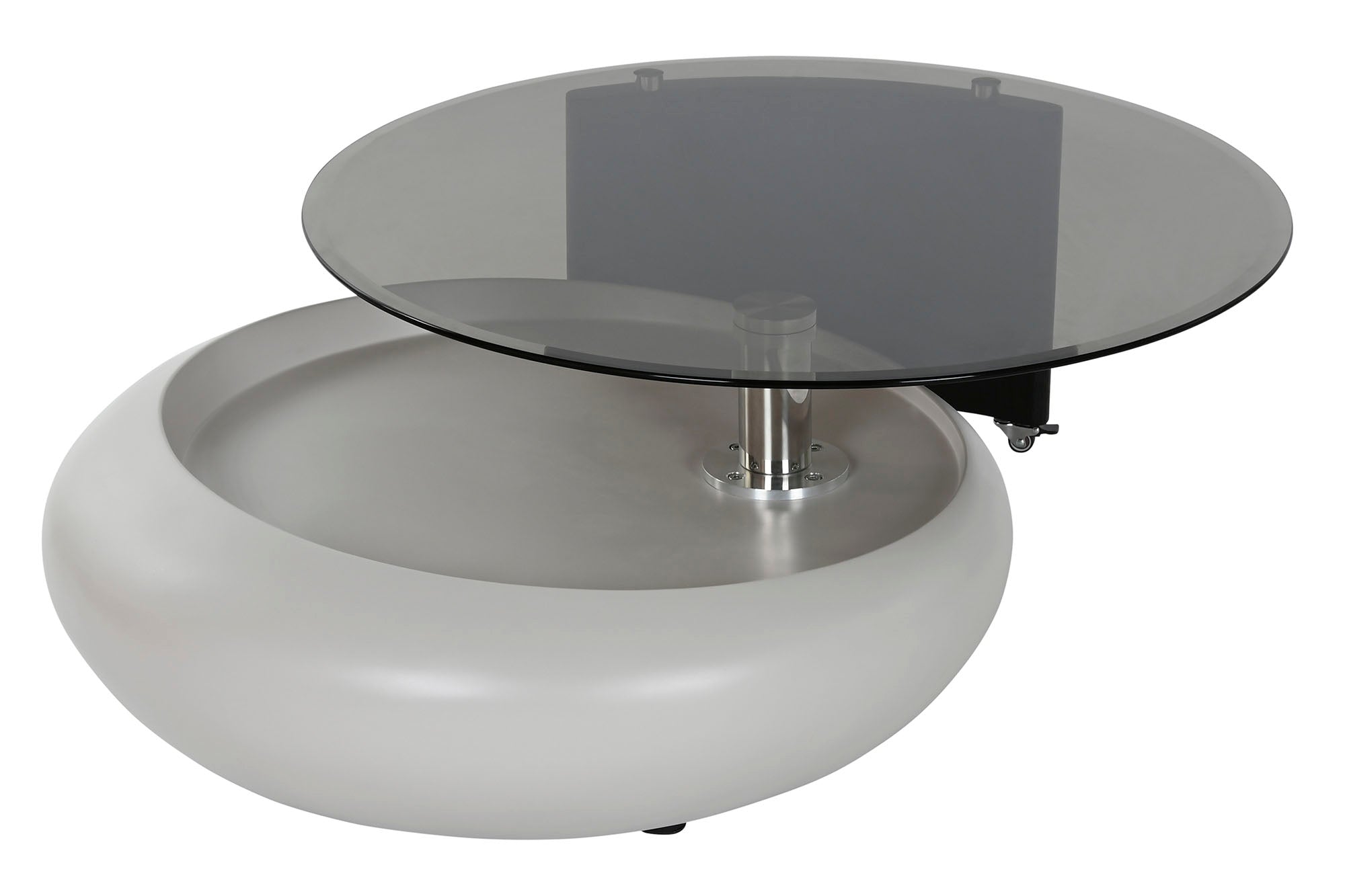 Mesa Centro Cristal Mdf 85X120X37 Negro