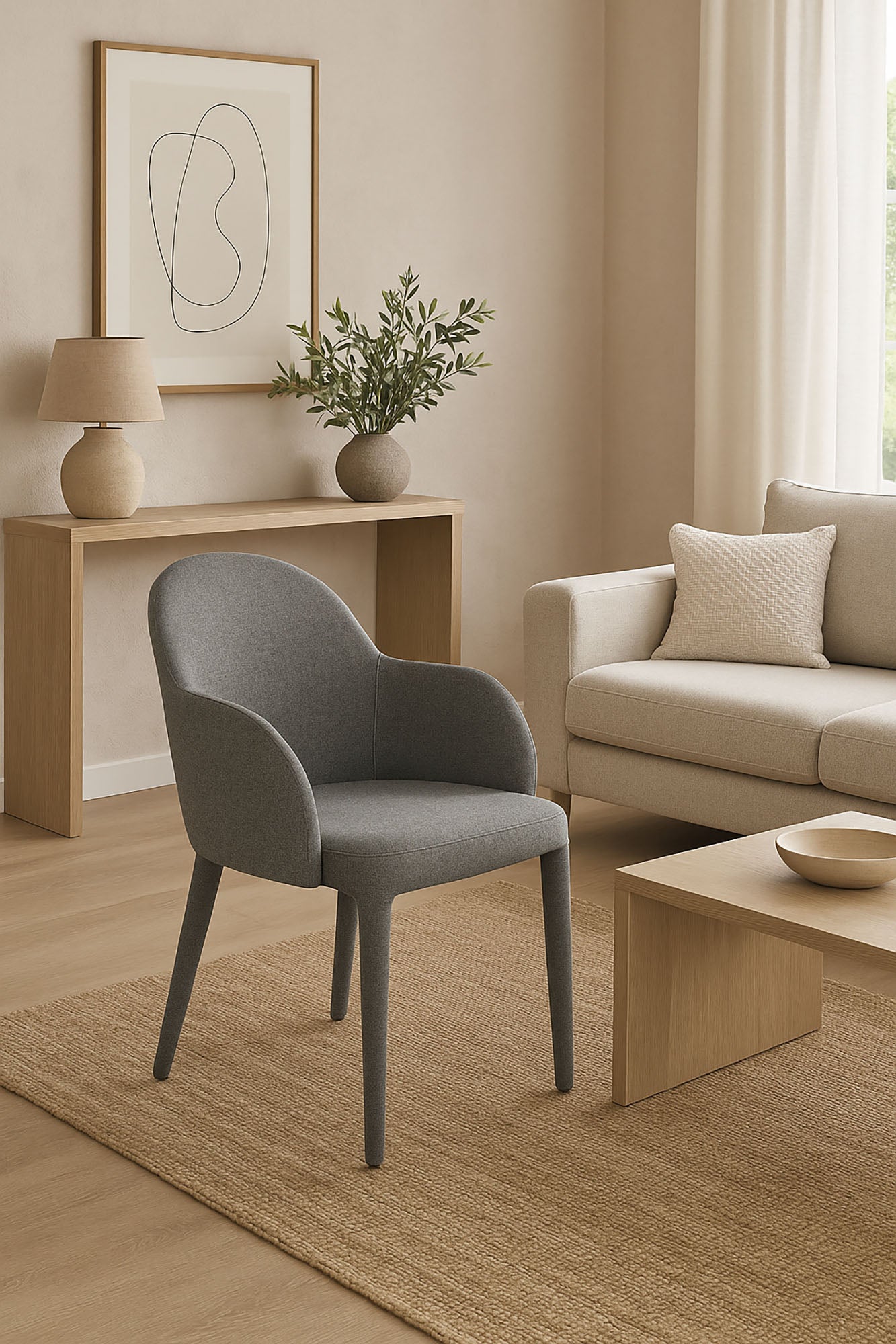 Polyester Metal Chair 59X63X86 Gray