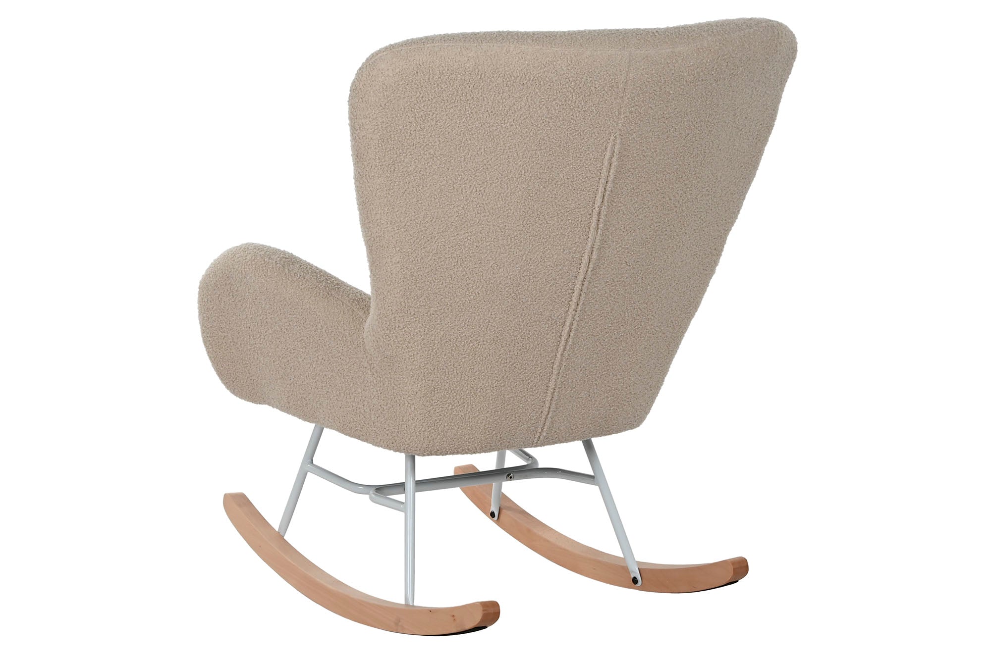 Rocking Chair Metal Polyester 74X90X95 Sheepskin