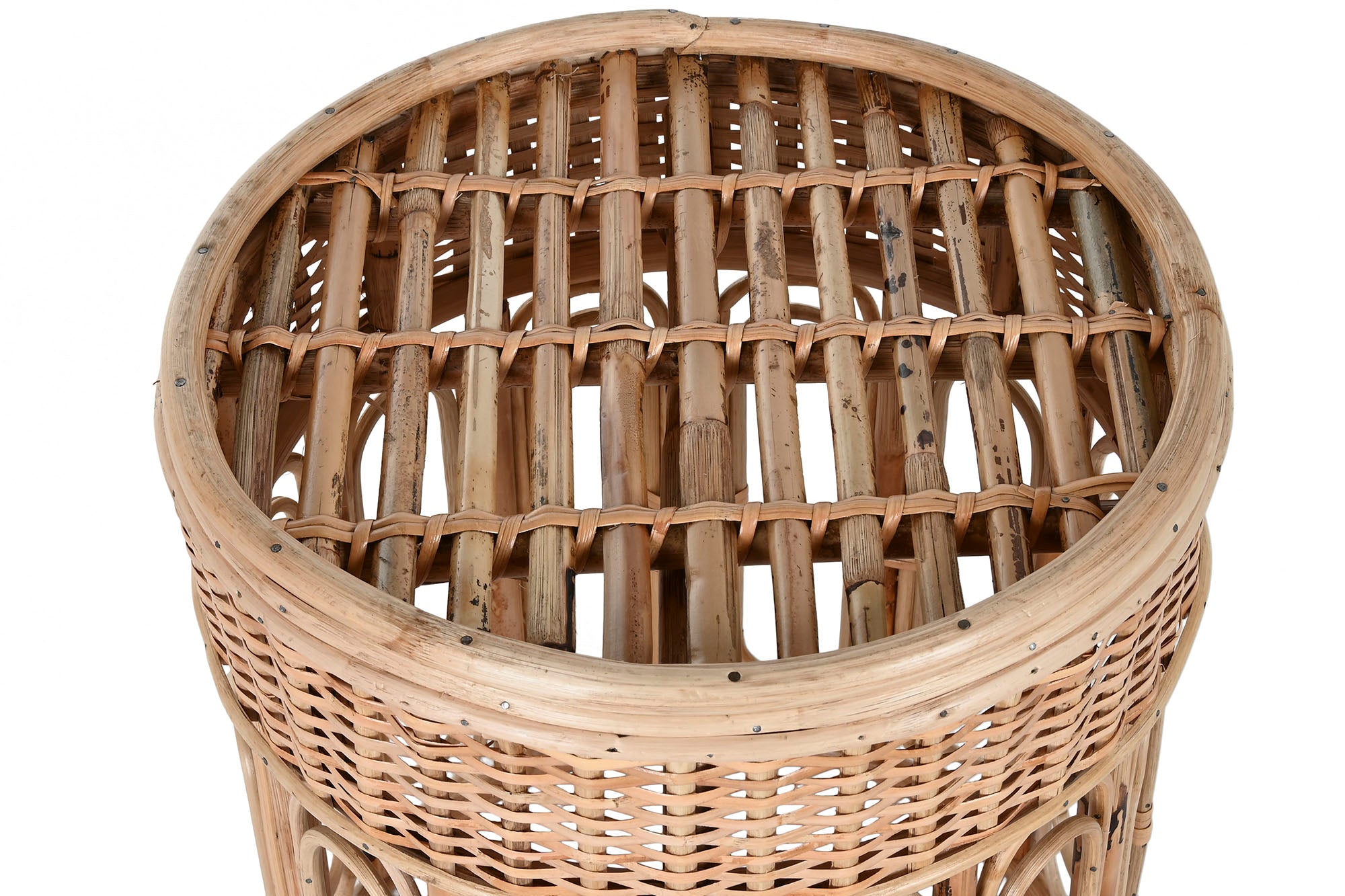 Mesita Auxiliar Set 2 Mimbre 42X42X47 Natural
