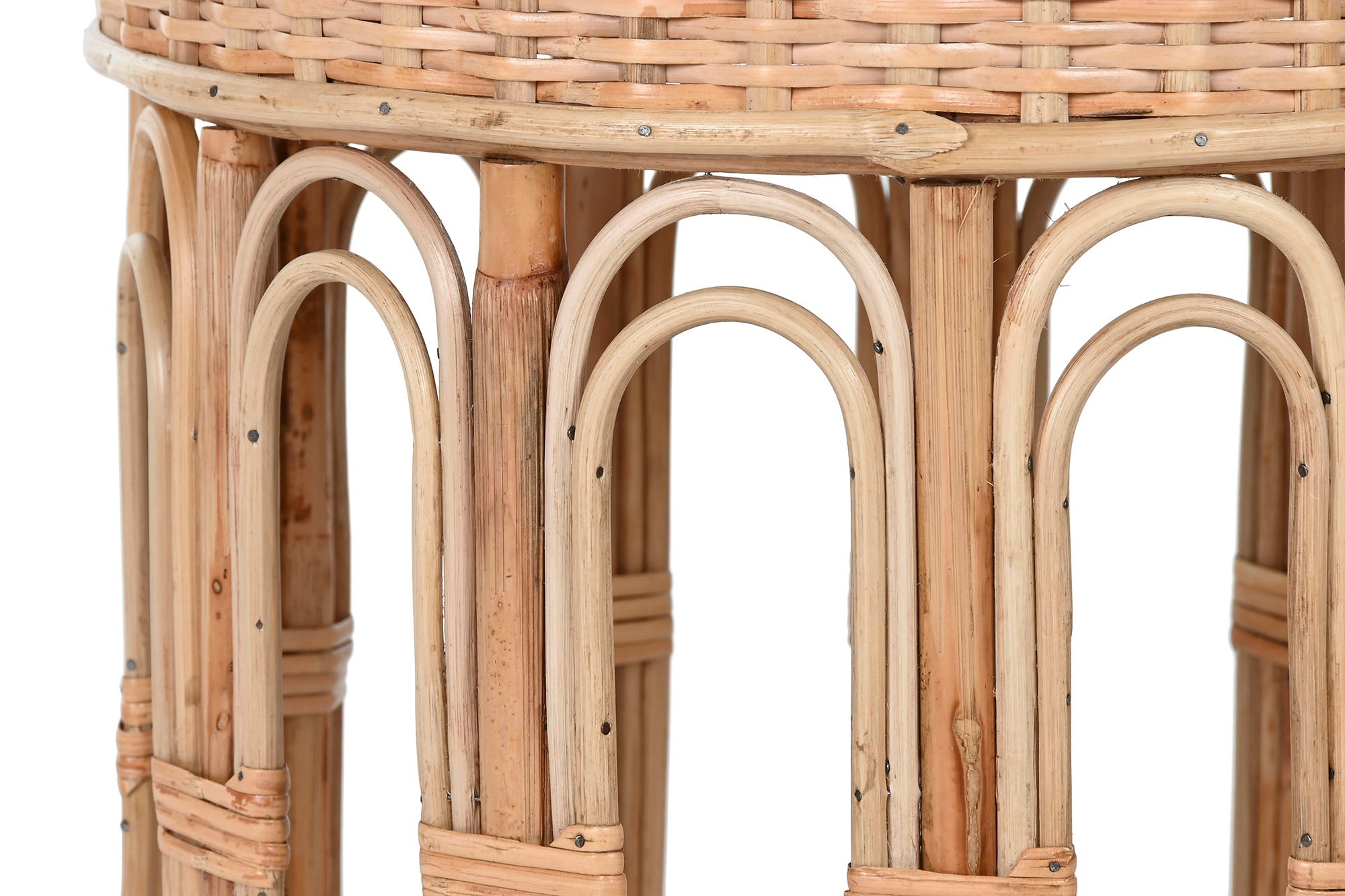 Mesita Auxiliar Set 2 Mimbre 42X42X47 Natural