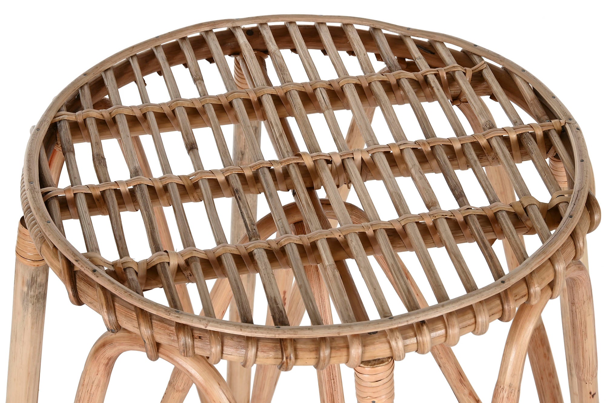 Wicker Stool 50X50X86 Natural