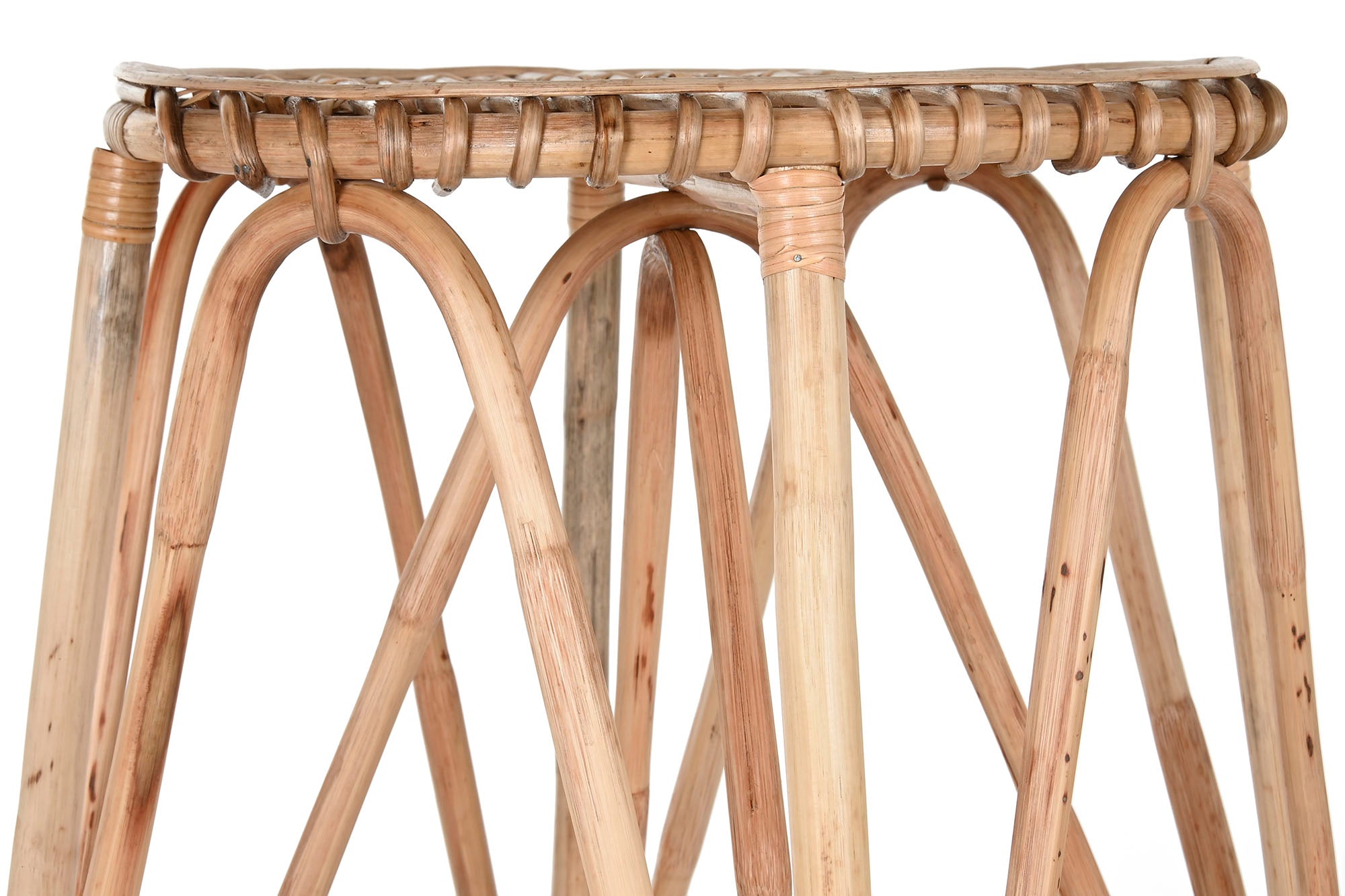 Wicker Stool 50X50X86 Natural