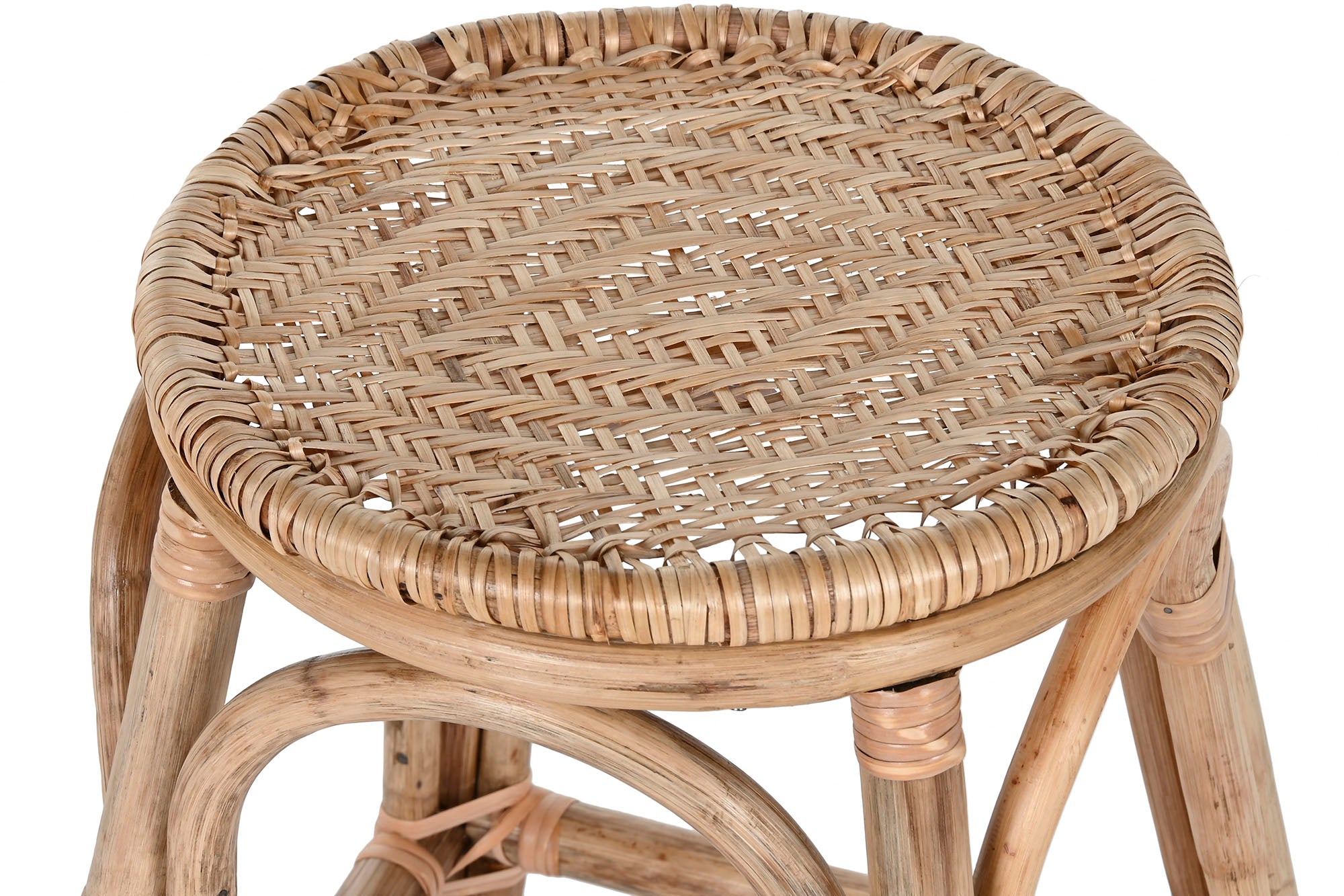Wicker Rattan Stool 37X37X49.5 Natural
