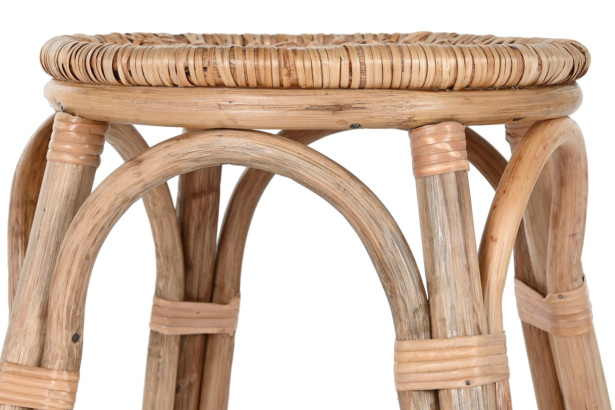 Wicker Rattan Stool 37X37X49.5 Natural