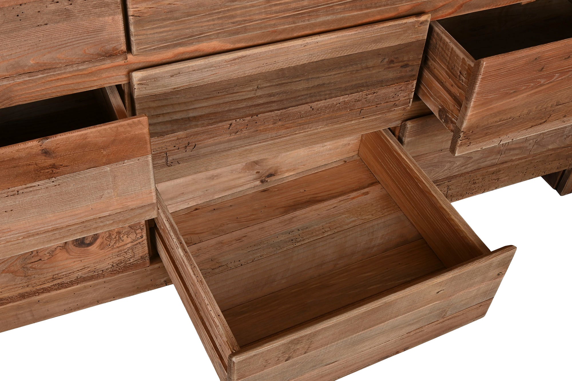 Comoda Madera Reciclada Pino 161X48X90 Natural