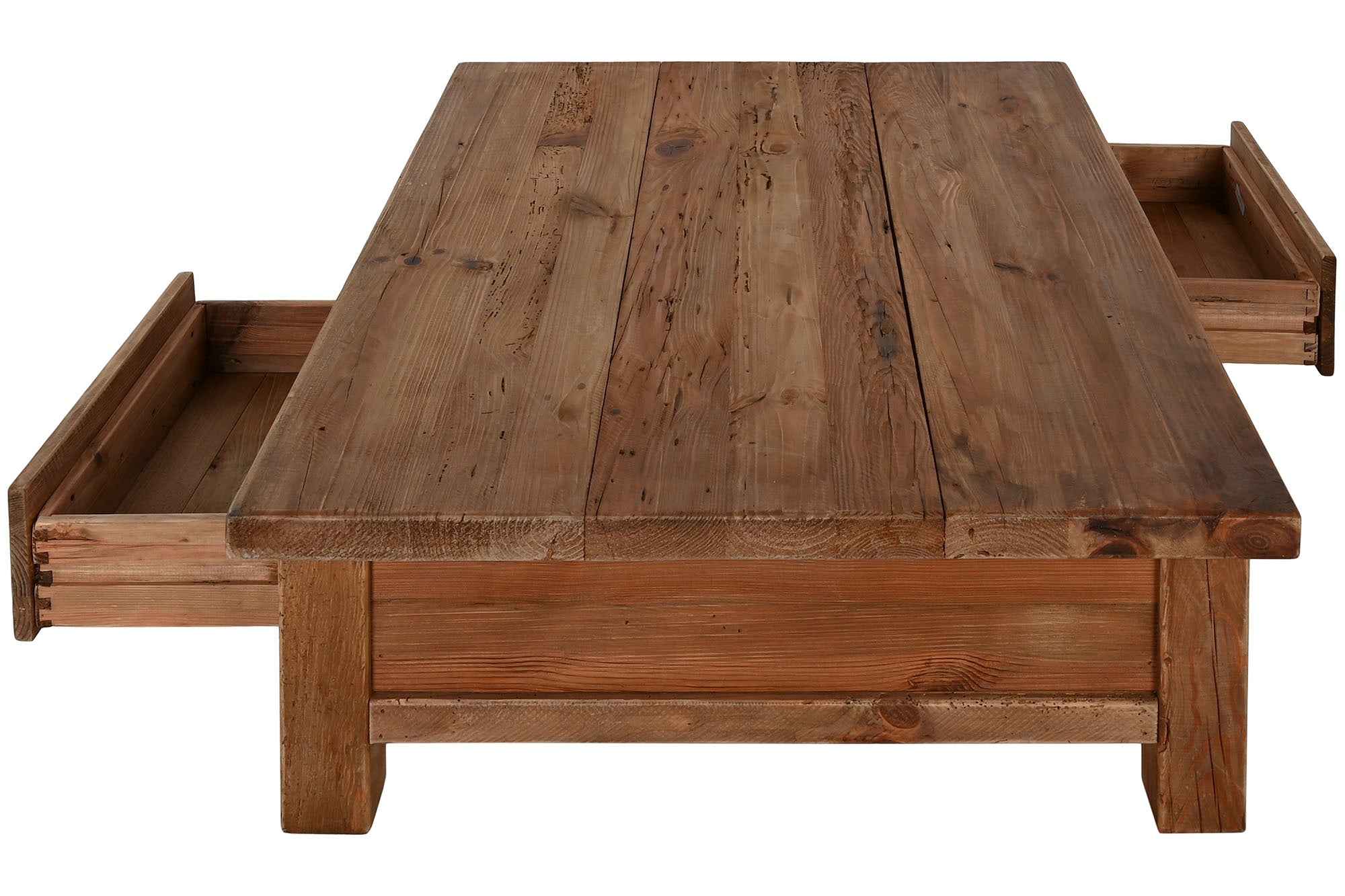 Mesa de centro em madeira de pinho reciclada 130x90x38