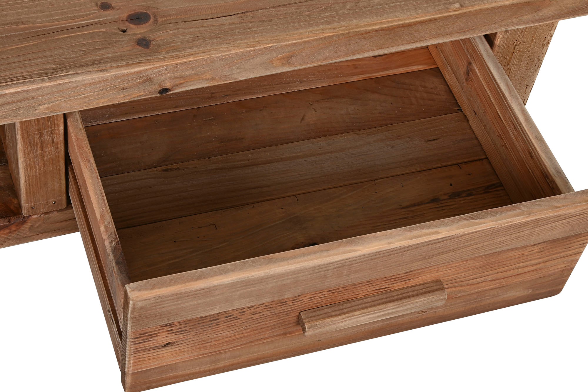 Mesa de centro em madeira de pinho reciclada 130x90x38